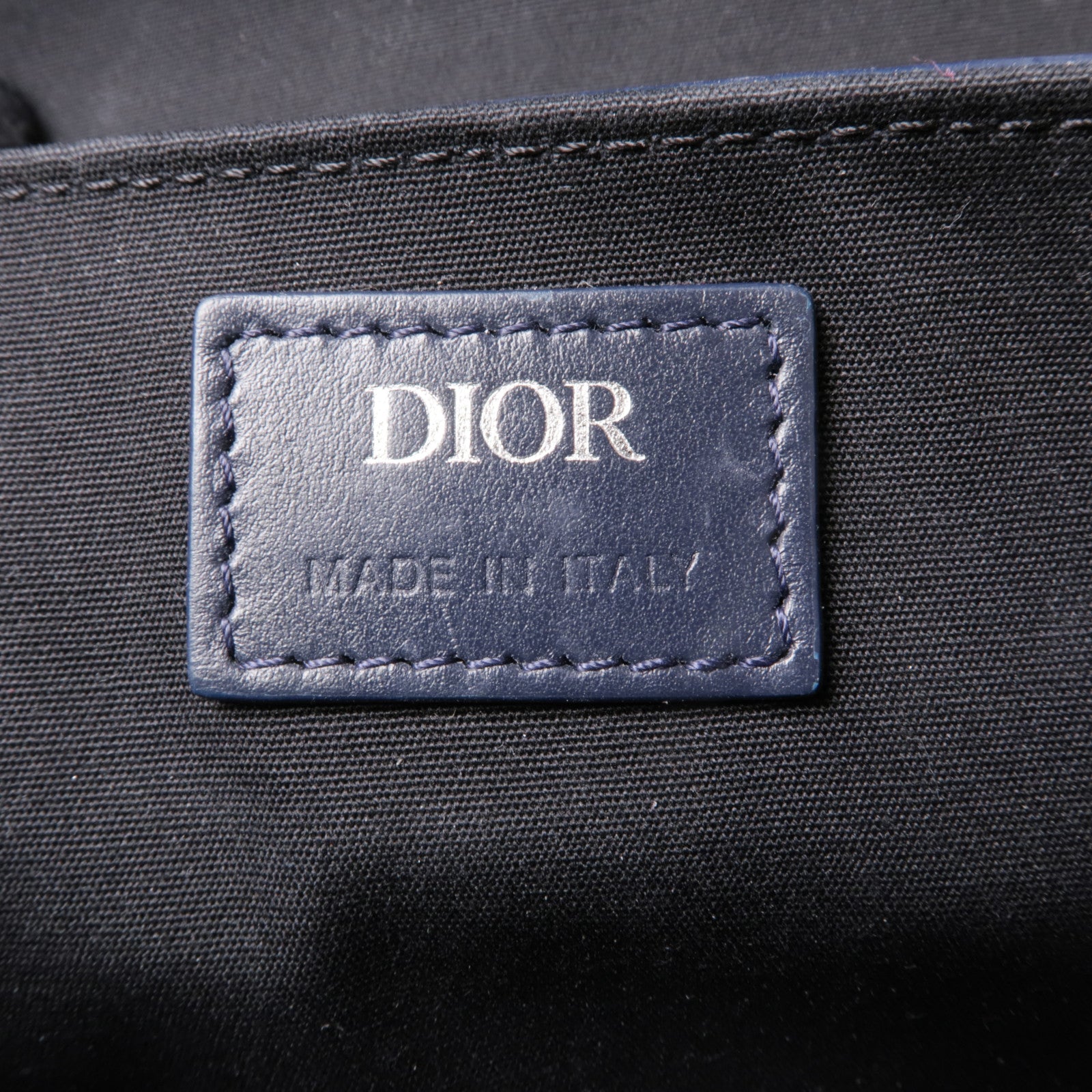 Dior 塗層帆布Dior Hit The Road銀扣肩背袋藍色