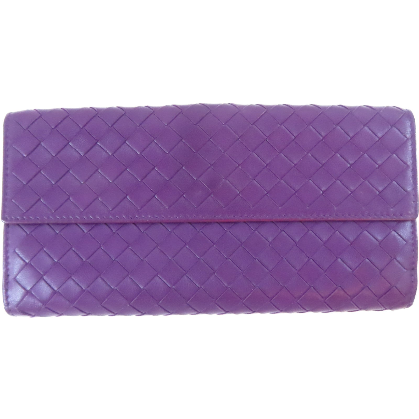 BOTTEGA VENETA 牛皮皮革Long wallet長錢包紫色