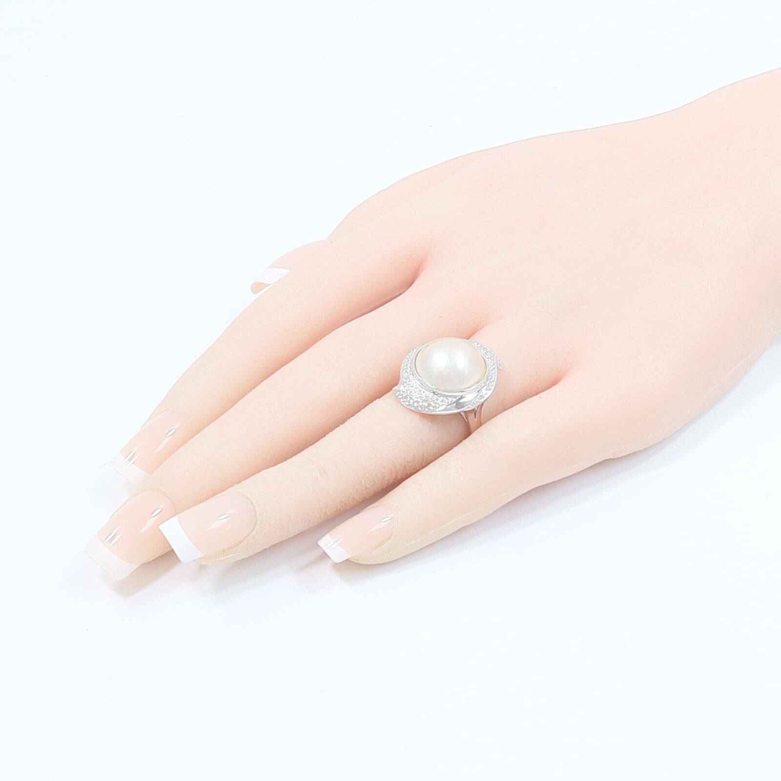 JEWELRY 14K白金Pearl Ring珍珠戒指