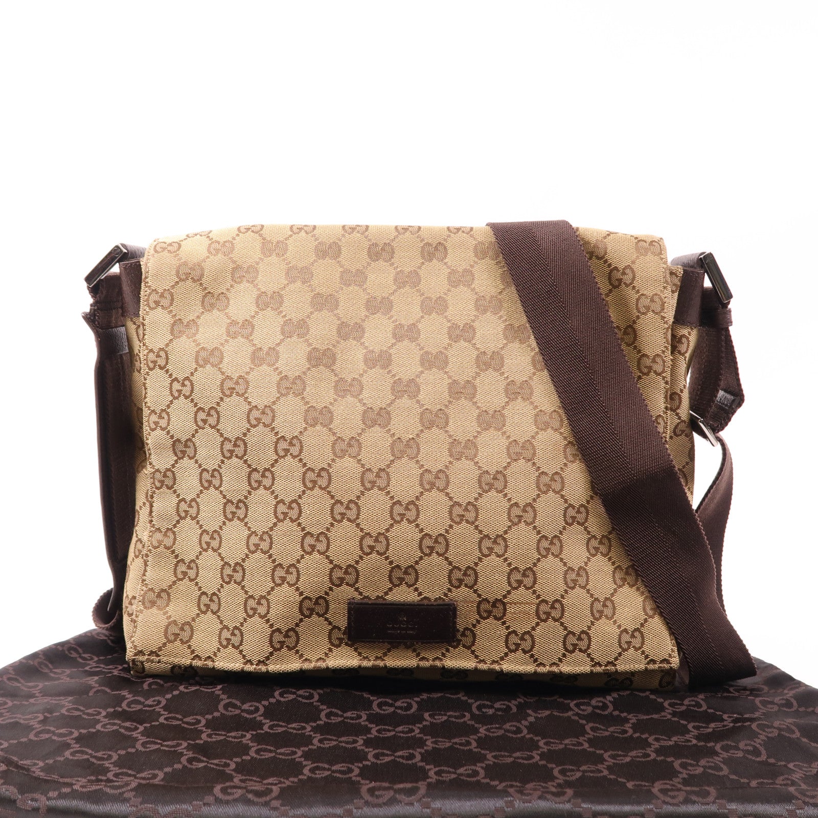 GUCCI GG SHW Shoulder Bag 146236 Canvas Brown
