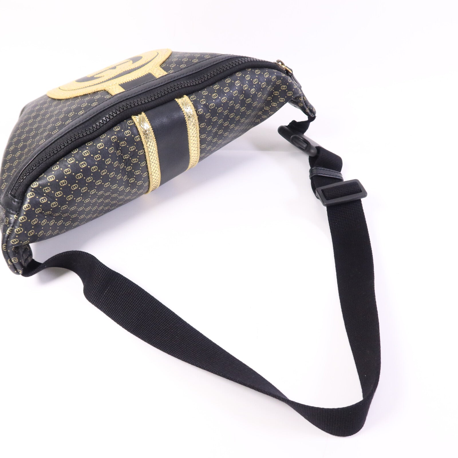 GUCCI 【激減優惠】牛皮皮革Dapper Dan Waist Bag金扣腰包