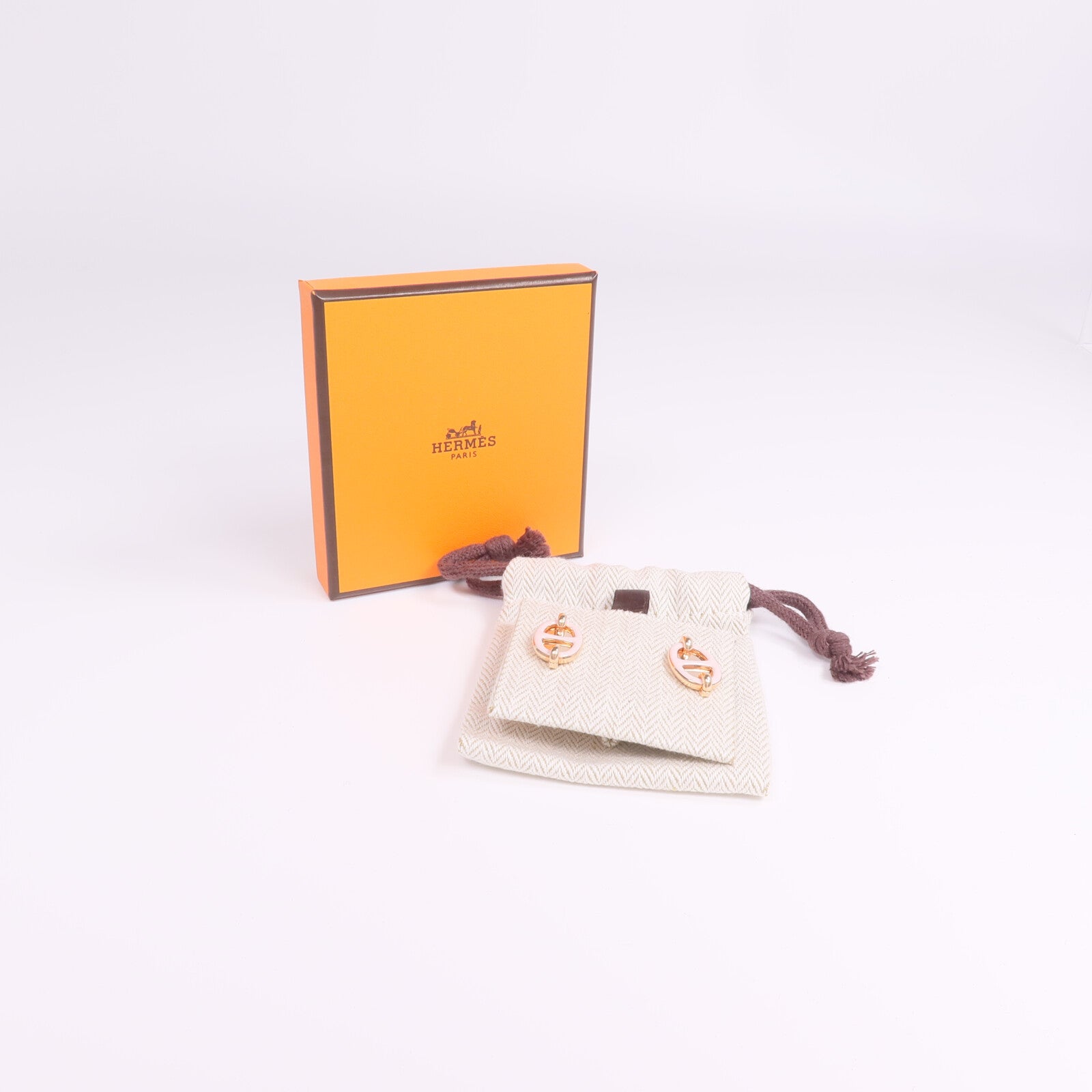 HERMES 金屬Mini Maillon耳環