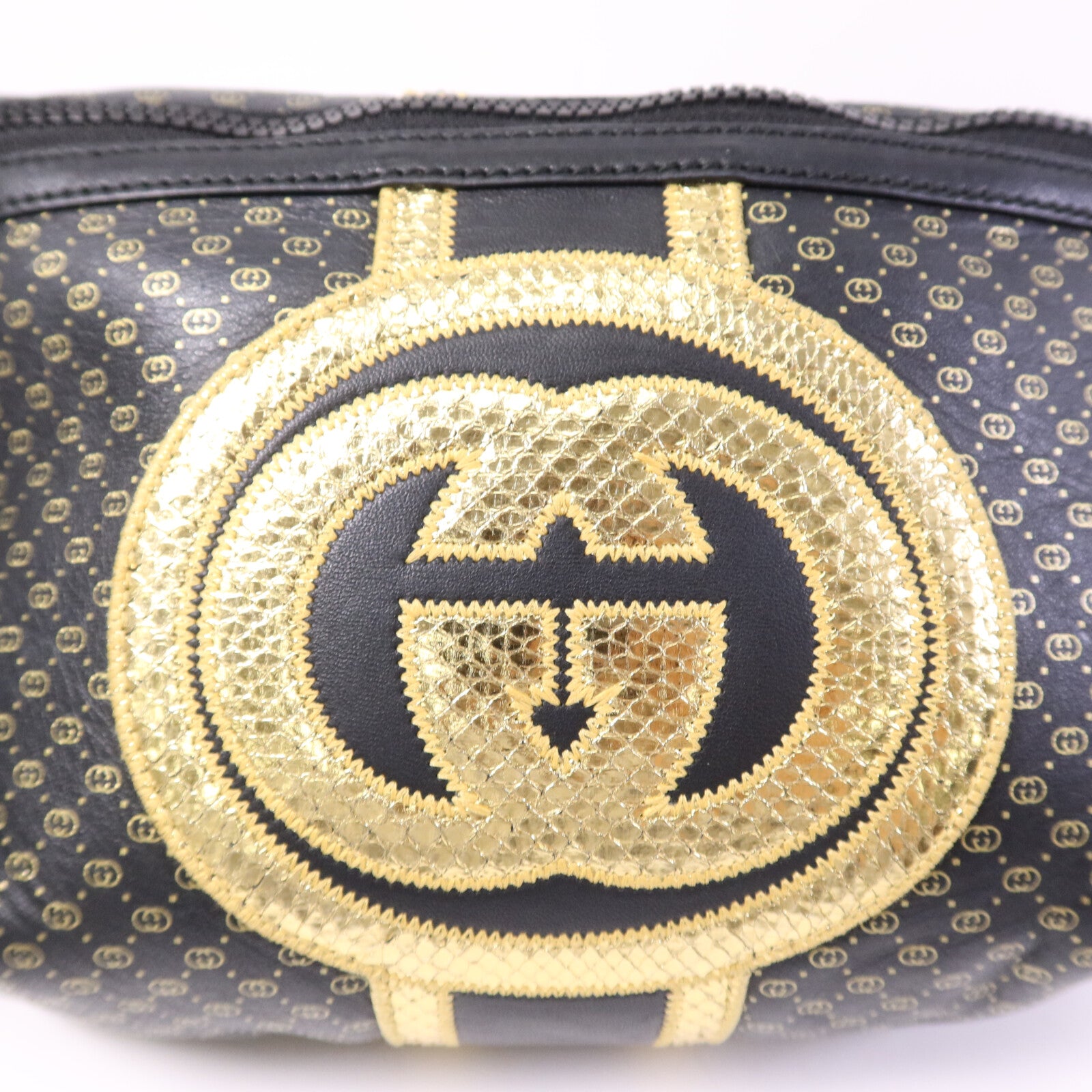 GUCCI 【激減優惠】牛皮皮革Dapper Dan Waist Bag金扣腰包