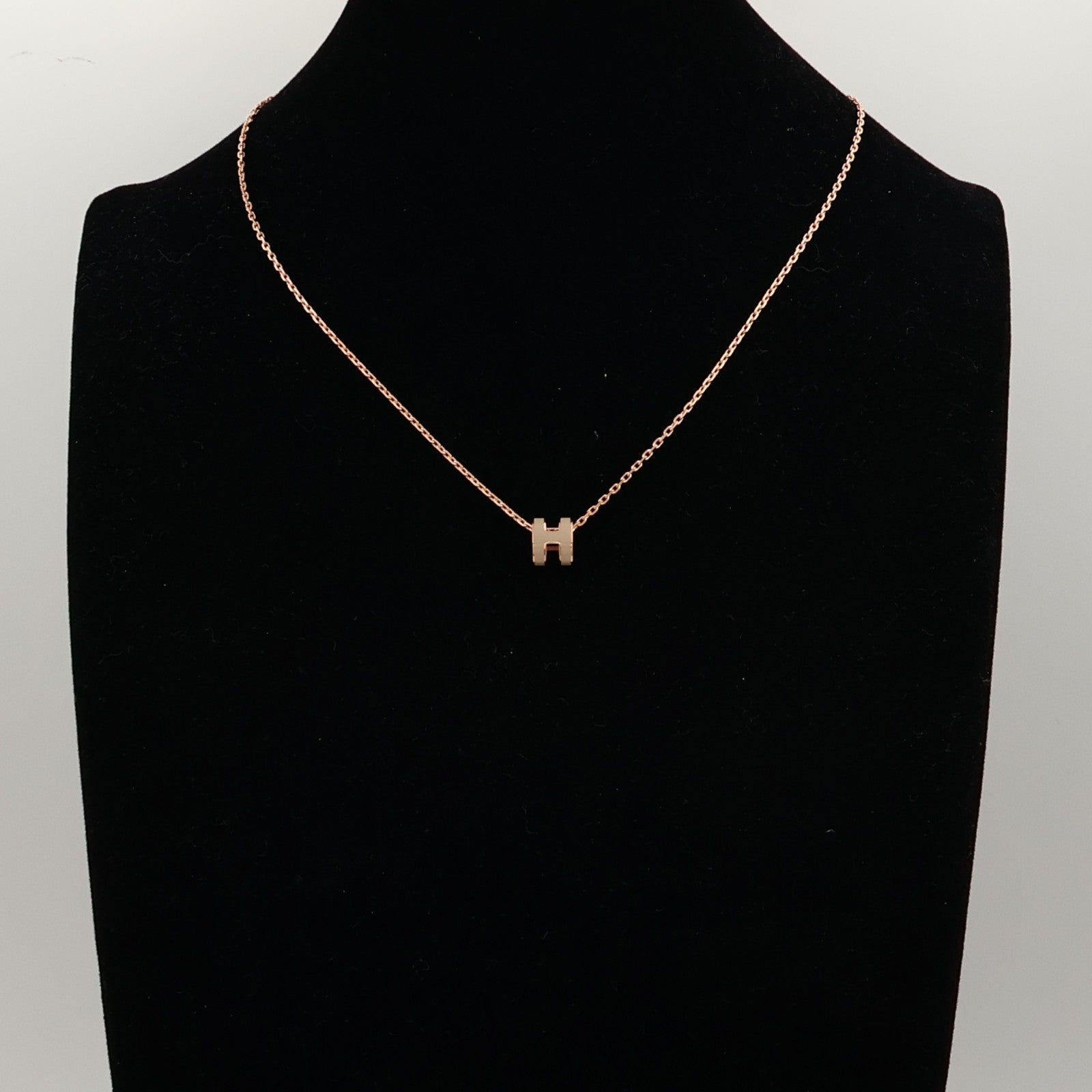 HERMES 金屬/琺瑯Mini Pop H Necklace項鍊Chai