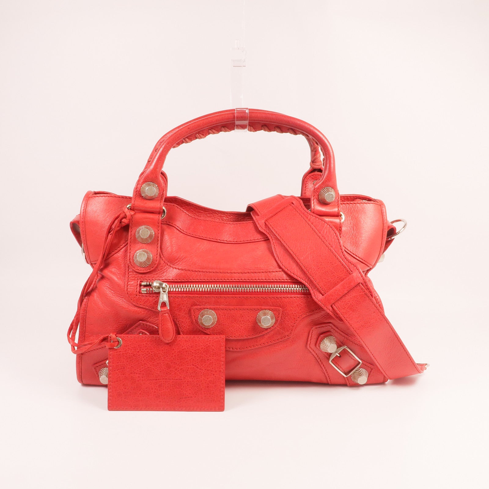 BALENCIAGA 牛皮皮革Giant City Bag銀扣手挽肩背兩用袋