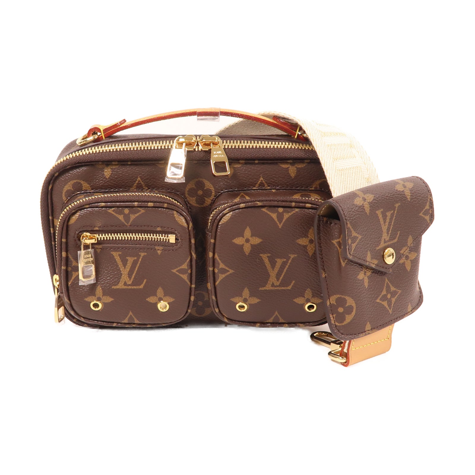LOUIS VUITTON Monogram Utility金扣手挽肩背兩用袋