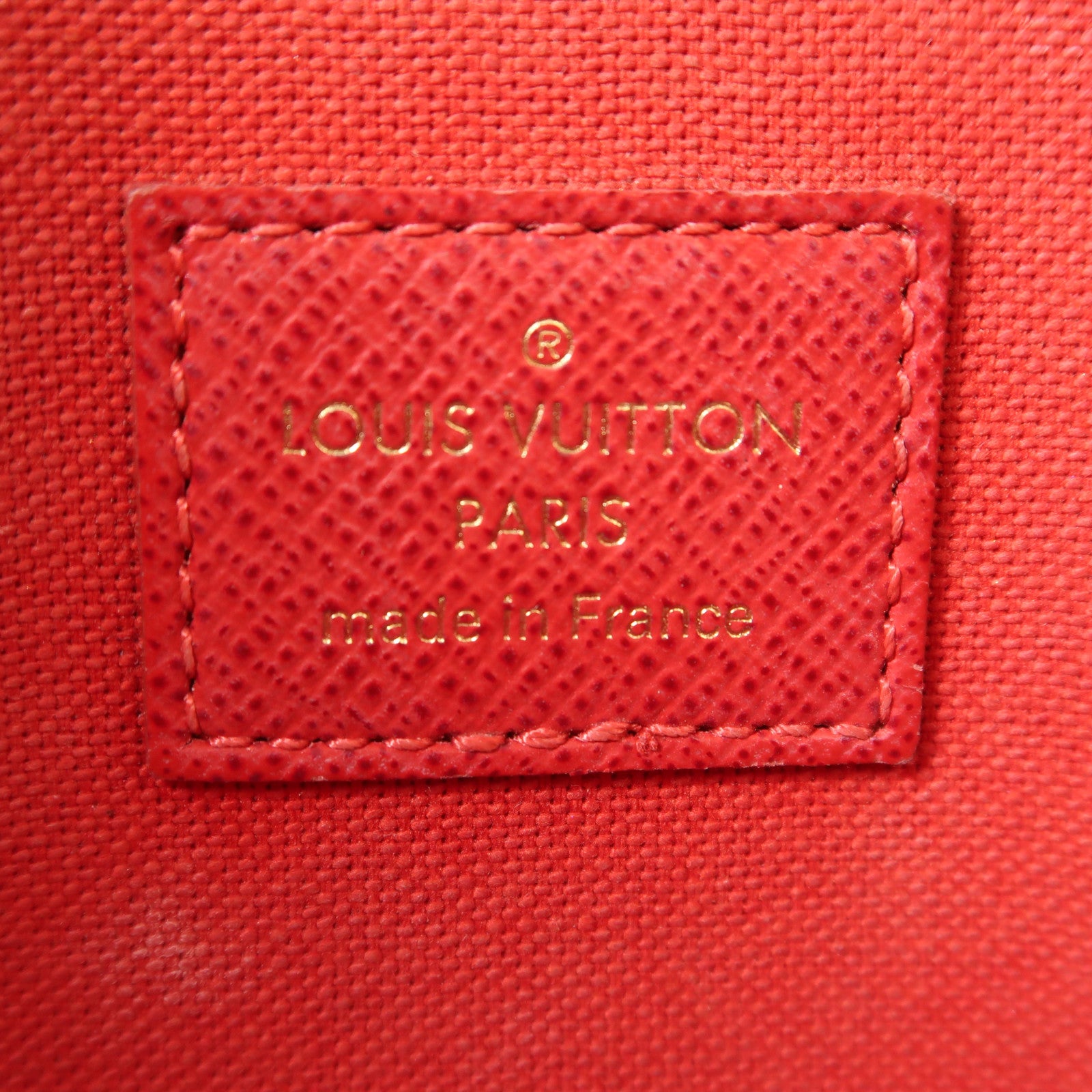 LOUIS VUITTON Damier Felice Pochette金扣鏈帶肩背袋棕色