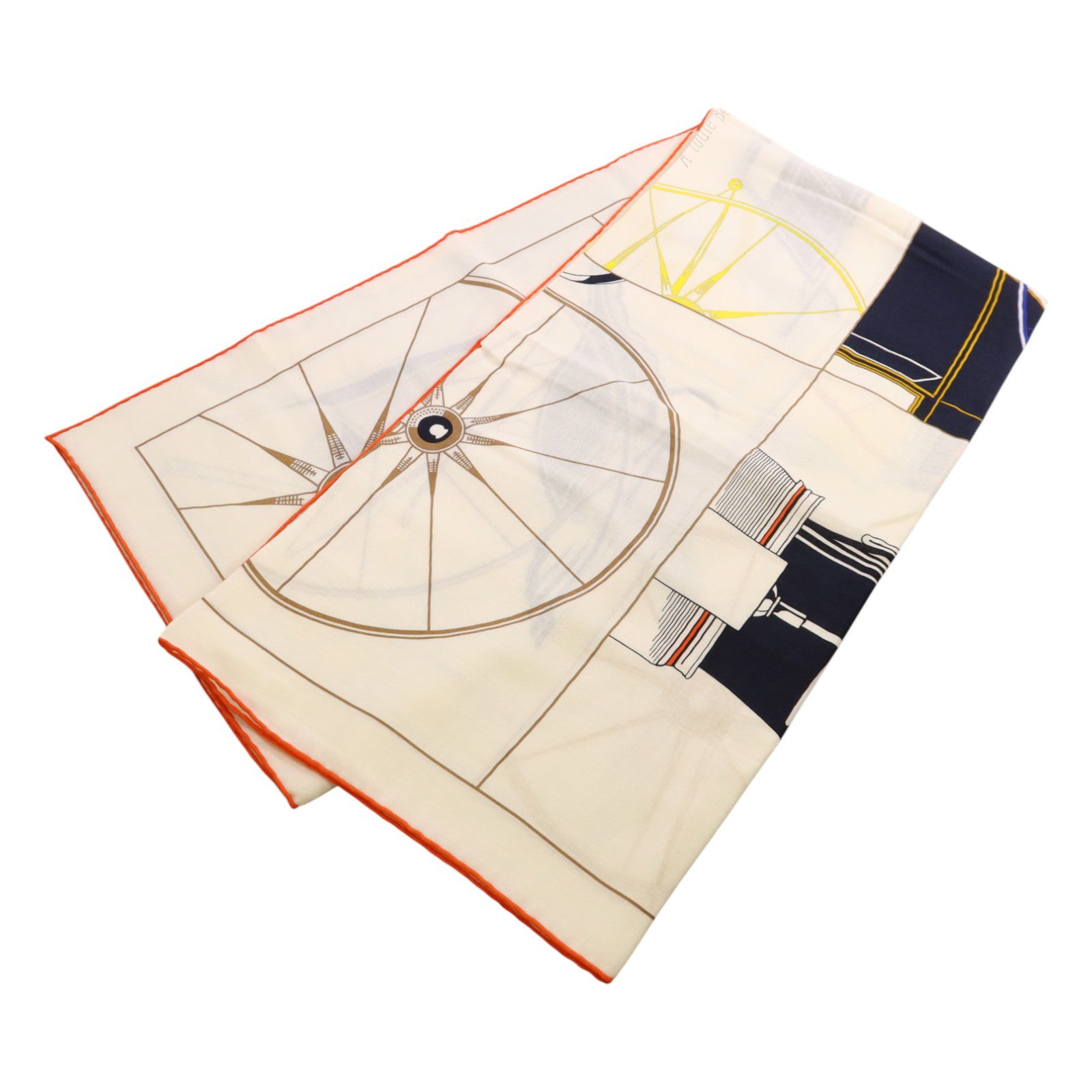 HERMES 【激減優惠】羊絨/絲質Mors A Jouets Bandana Shawl 140絲巾