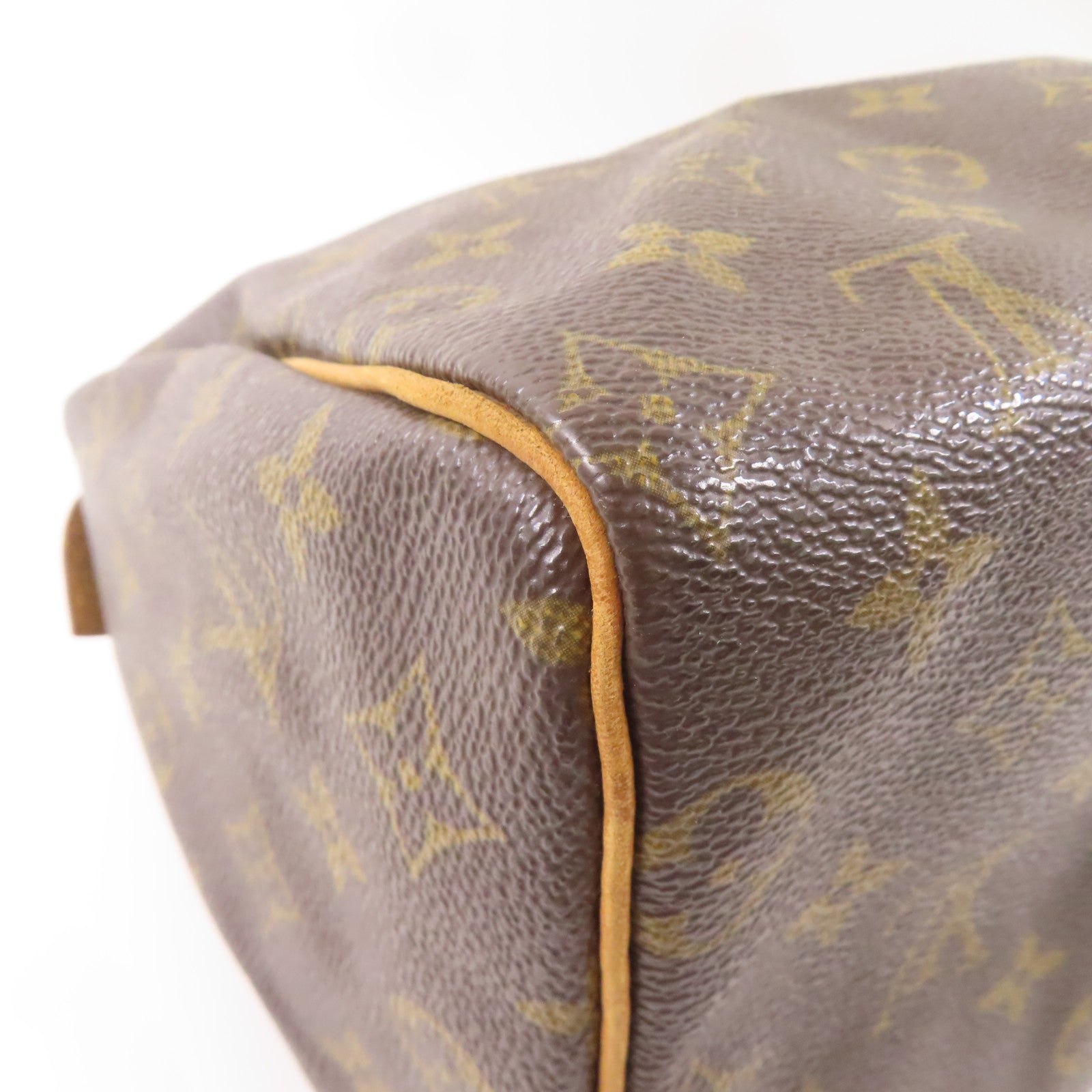 LOUIS VUITTON Monogram Speedy 25金扣手挽袋棕色