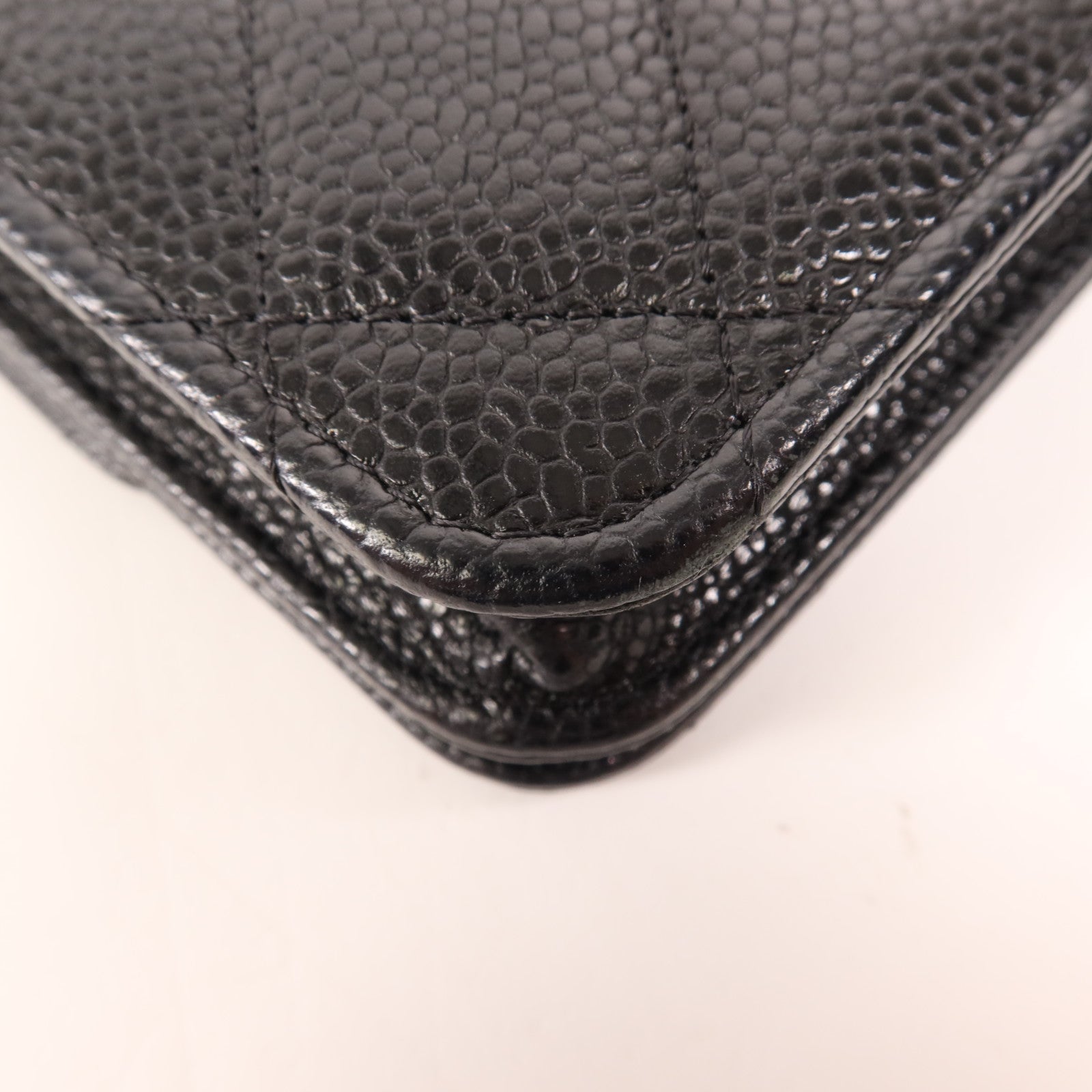 CHANEL 牛皮皮革Wallet On Chain金扣鏈帶肩背袋