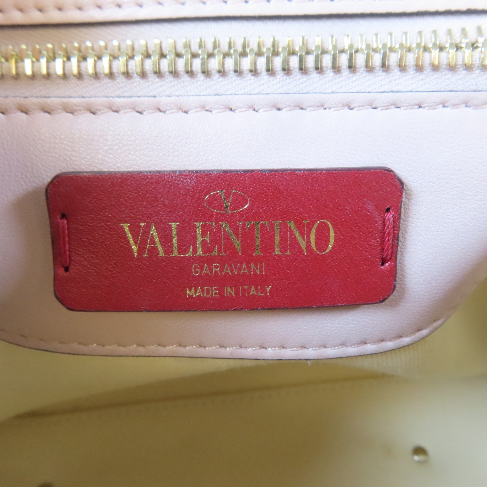 Valentino 【激減優惠】羊皮皮革2way Shoulder Bag金扣手挽肩背兩用袋粉紅色