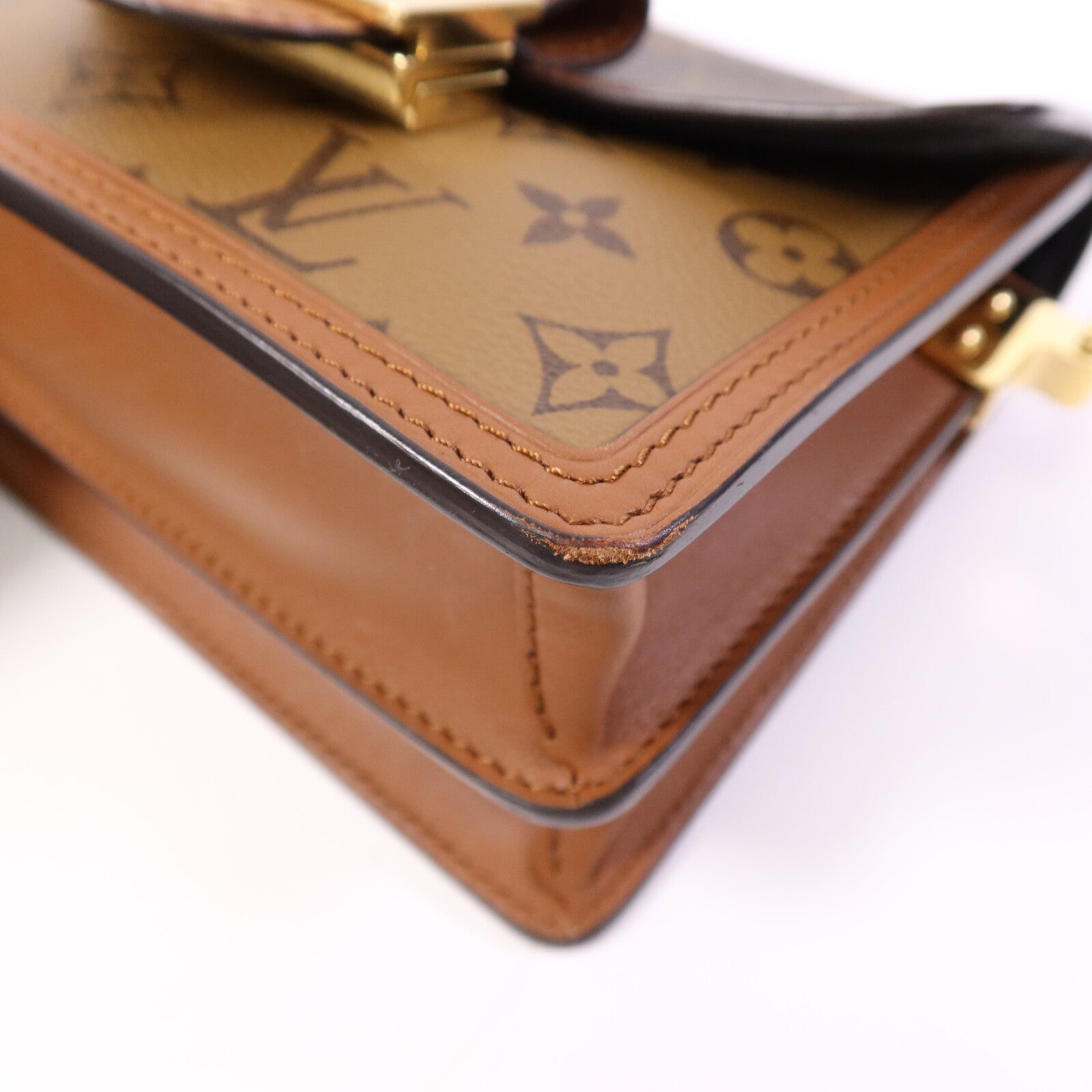 LOUIS VUITTON 【激減優惠】Monogram Reverse Mini Dauphine金扣肩背袋