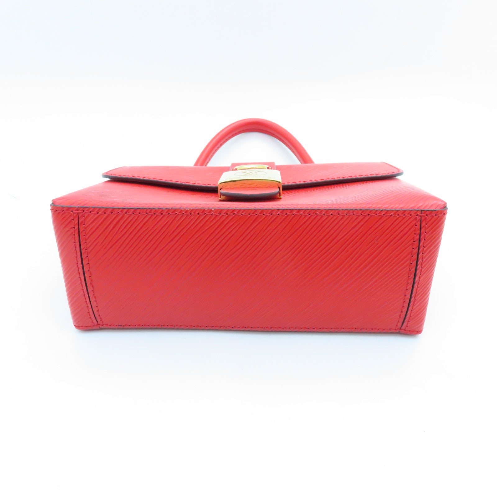 LOUIS VUITTON Epi Locky BB gold buckle shoulder shoulder bag red