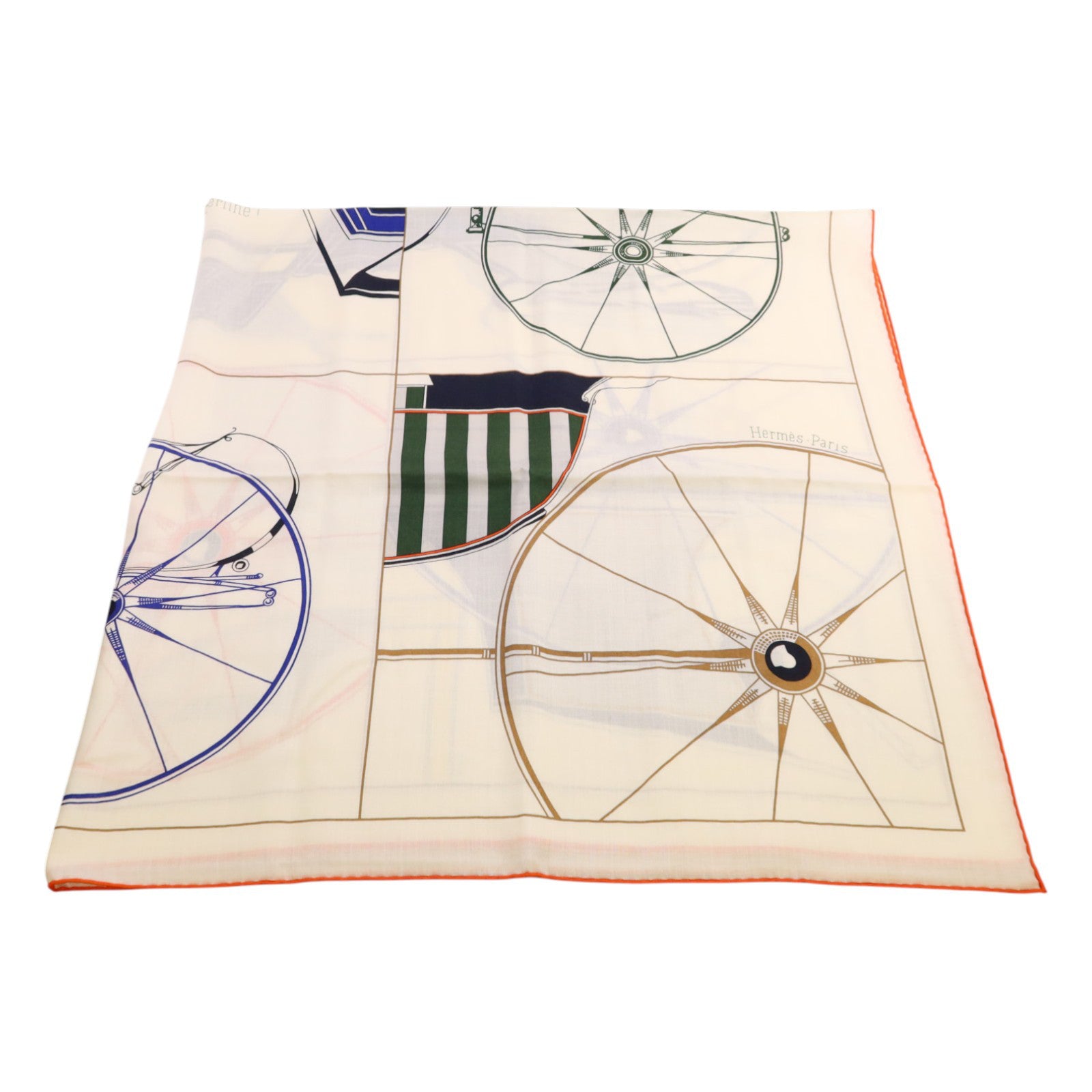 HERMES 【激減優惠】羊絨/絲質Mors A Jouets Bandana Shawl 140絲巾
