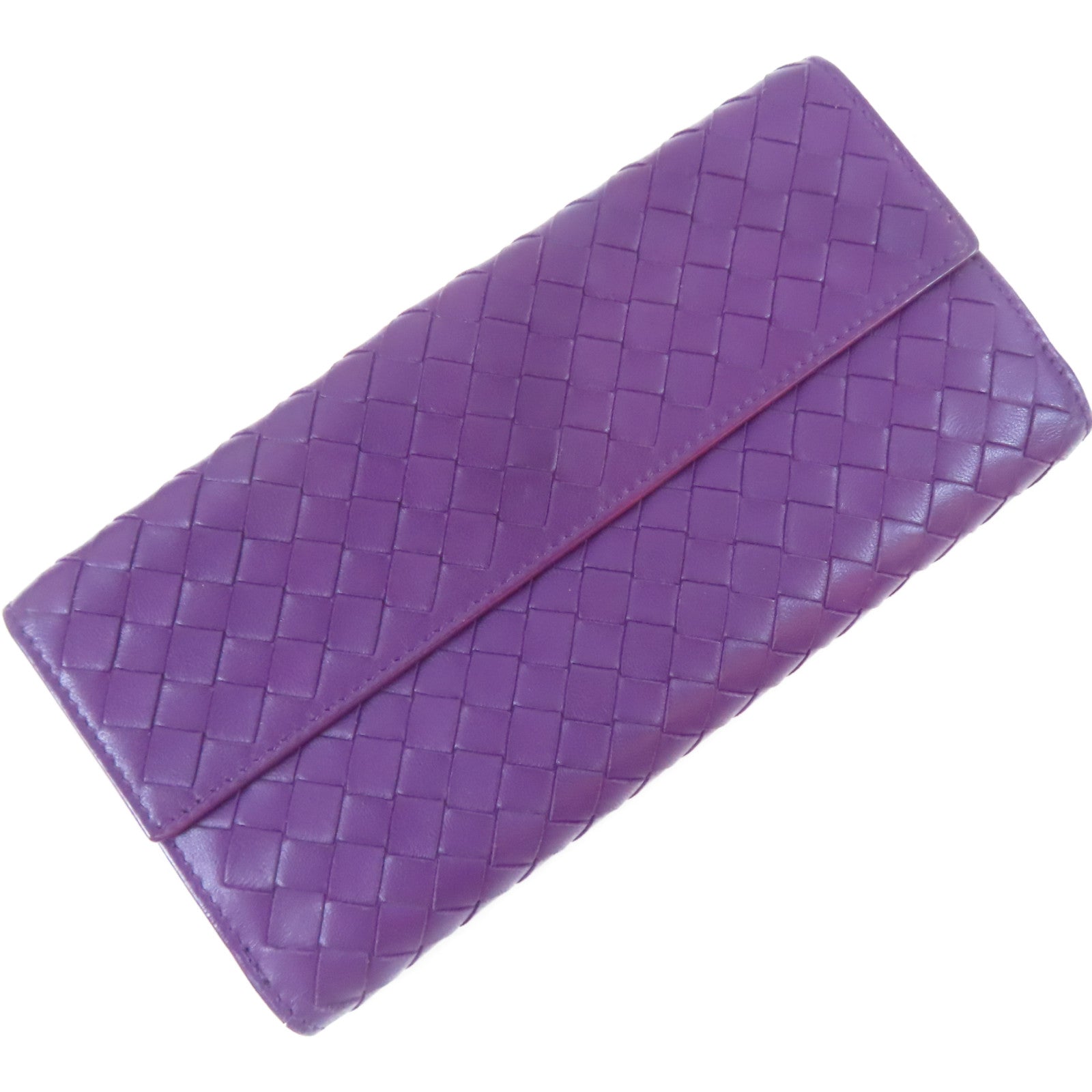 BOTTEGA VENETA 牛皮皮革Long wallet長錢包紫色
