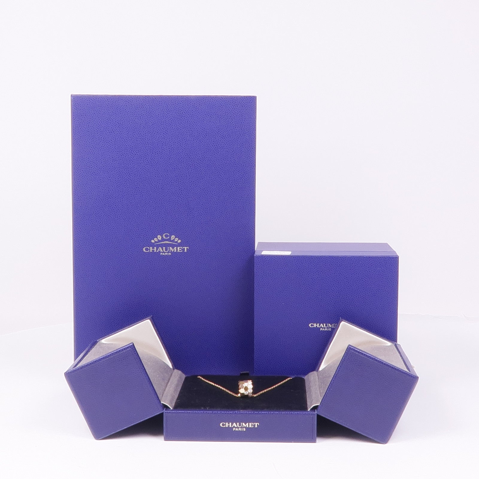 Chaumet 18K玫瑰金Bee de Chaumet鑽石項鍊