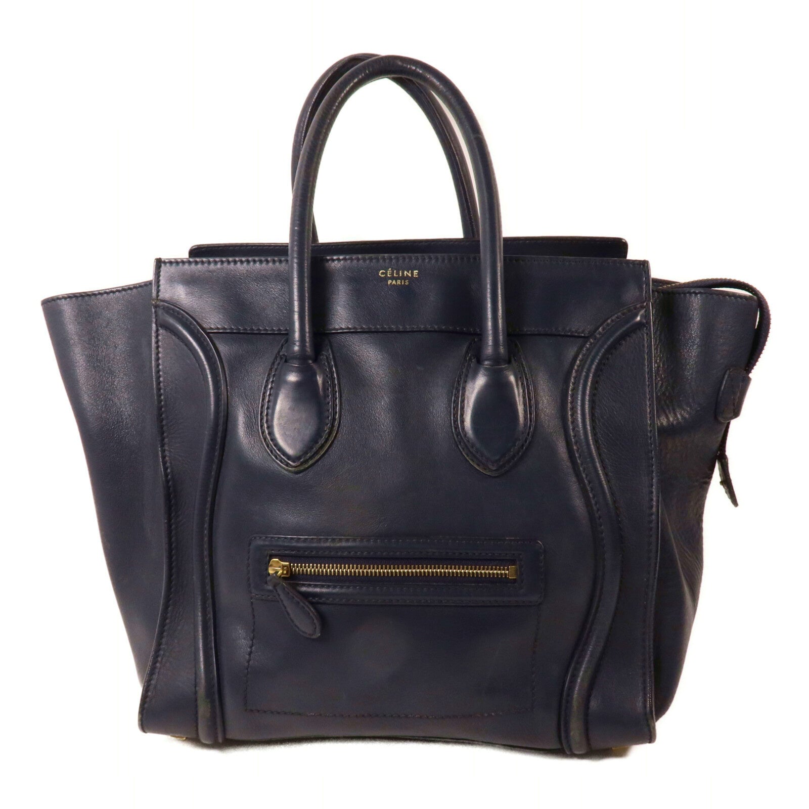 CELINE 牛皮皮革Micro Luggage手挽袋