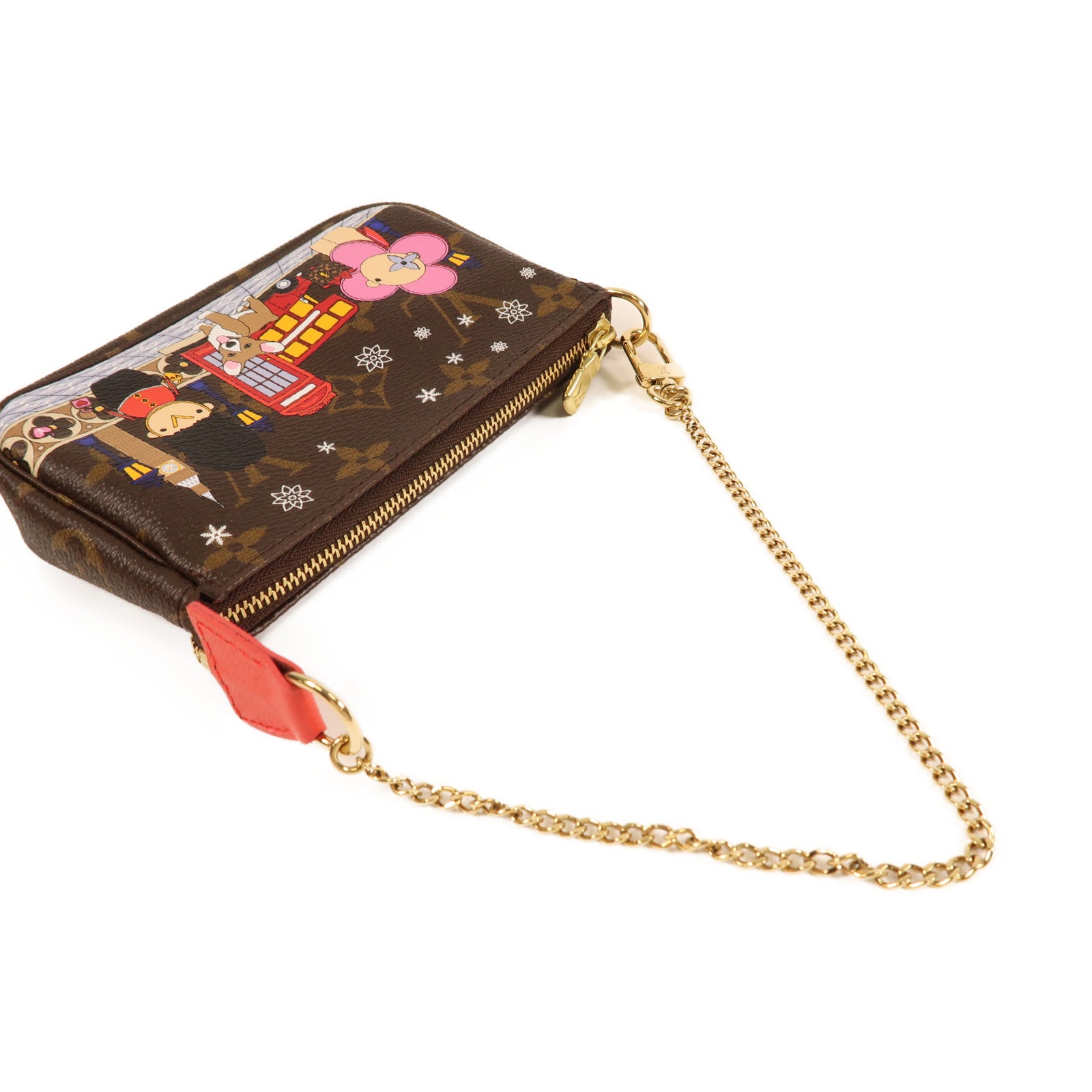 LOUIS VUITTON Monogram Mini Pochette Accessoires金扣手挽袋