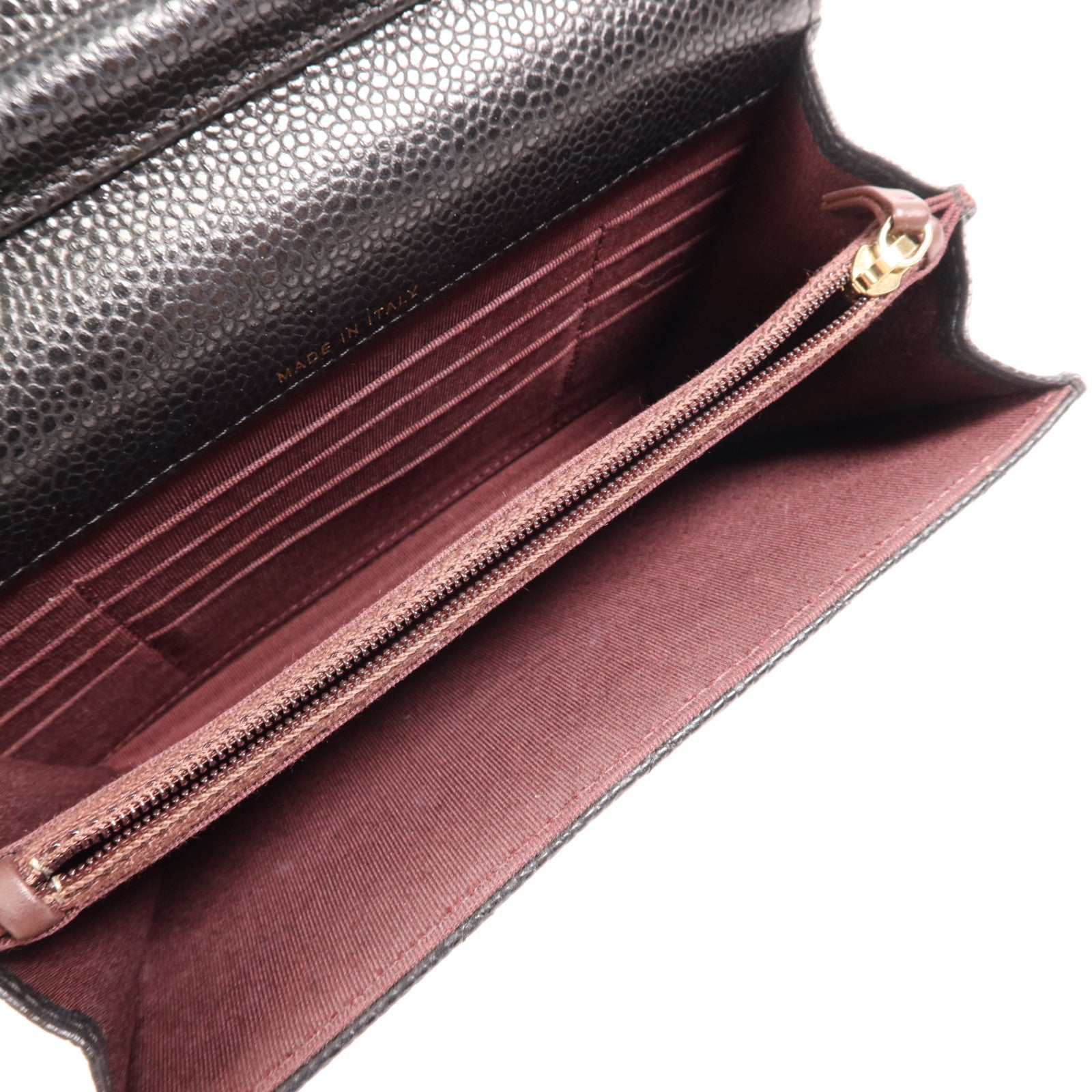 CHANEL 牛皮皮革Wallet On Chain金扣鏈帶肩背袋