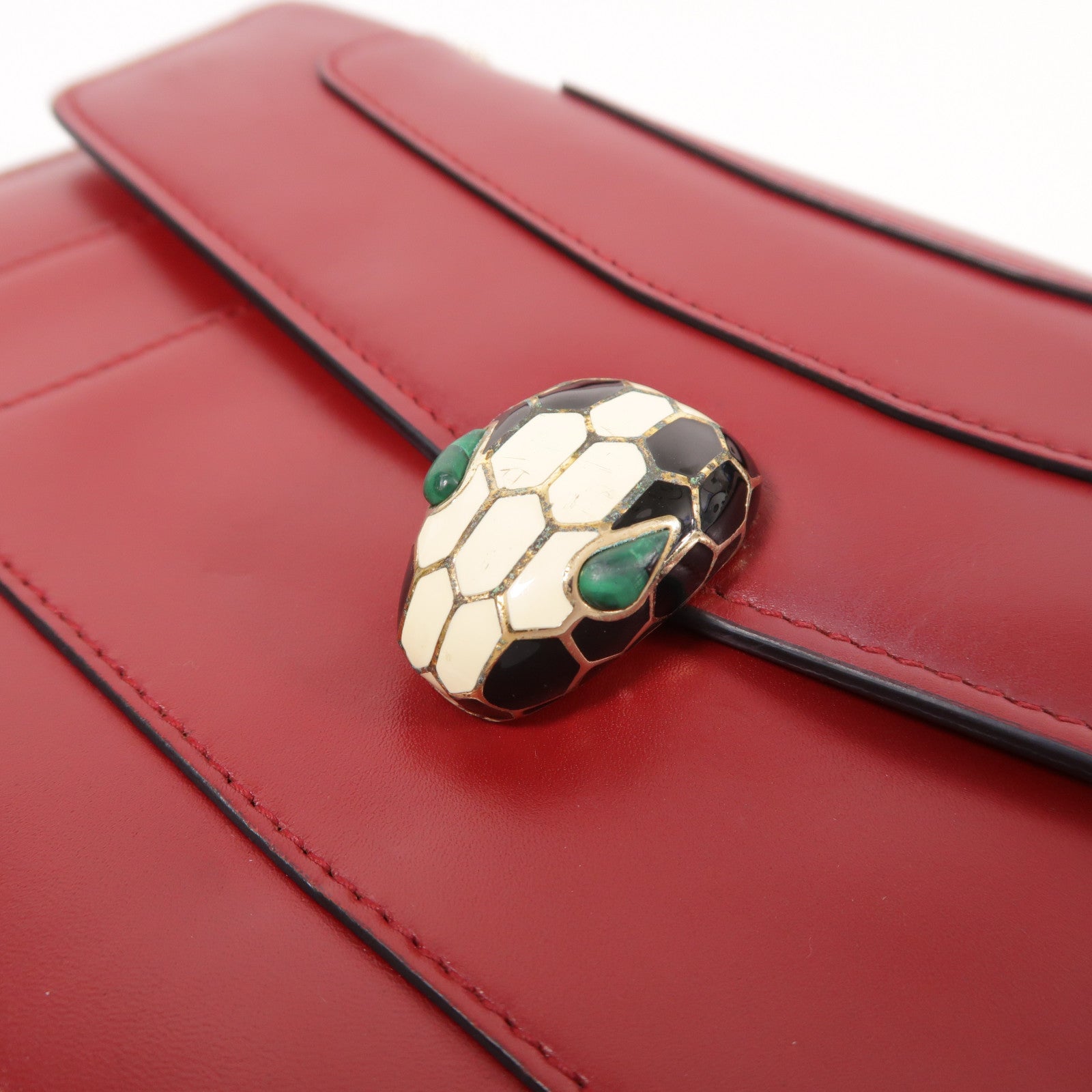 BVLGARI 牛皮皮革Serpenti Forever金扣鏈帶肩背袋