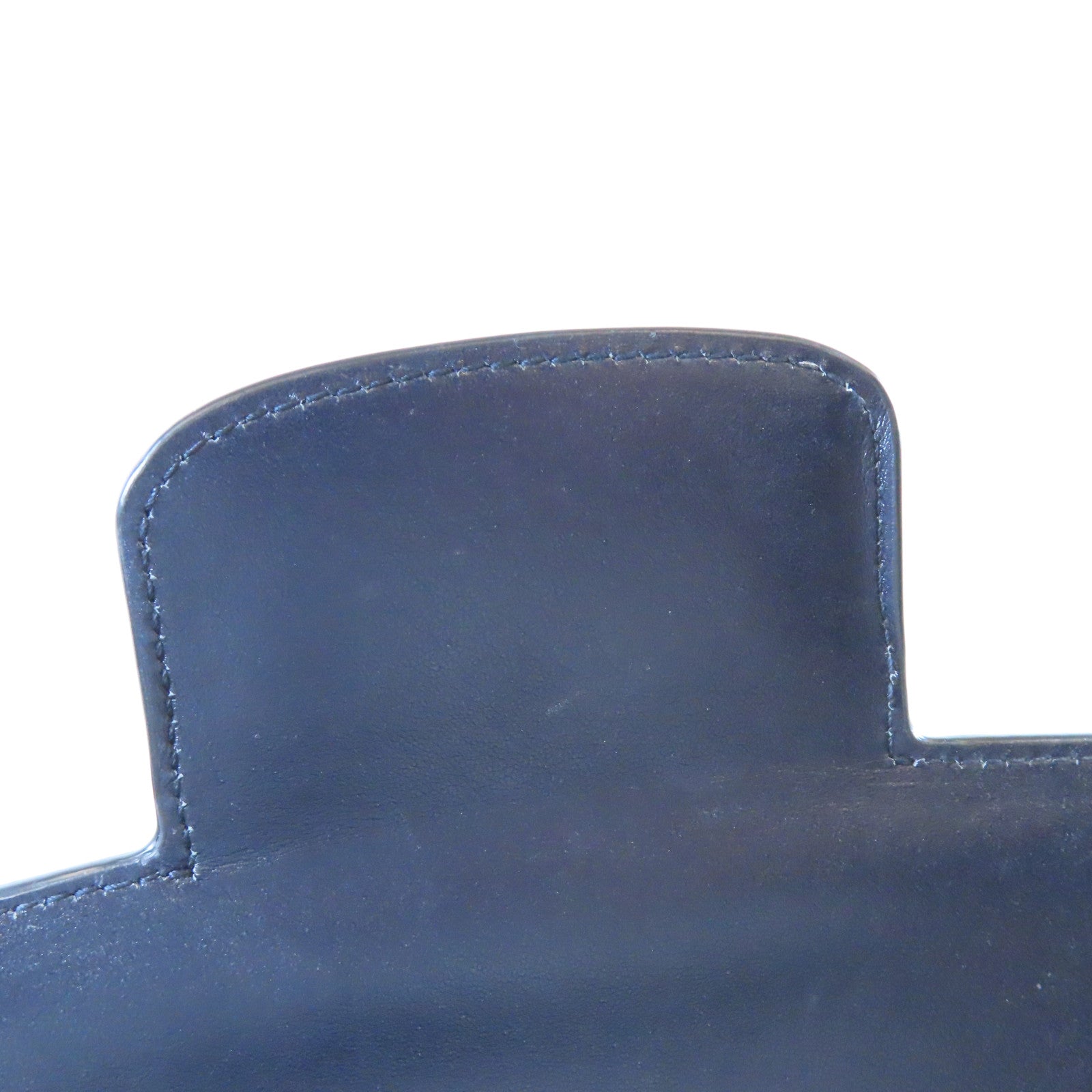 GUCCI 【激減優惠】帆布/皮革Horsebit 1955金扣肩背袋深藍色/米色