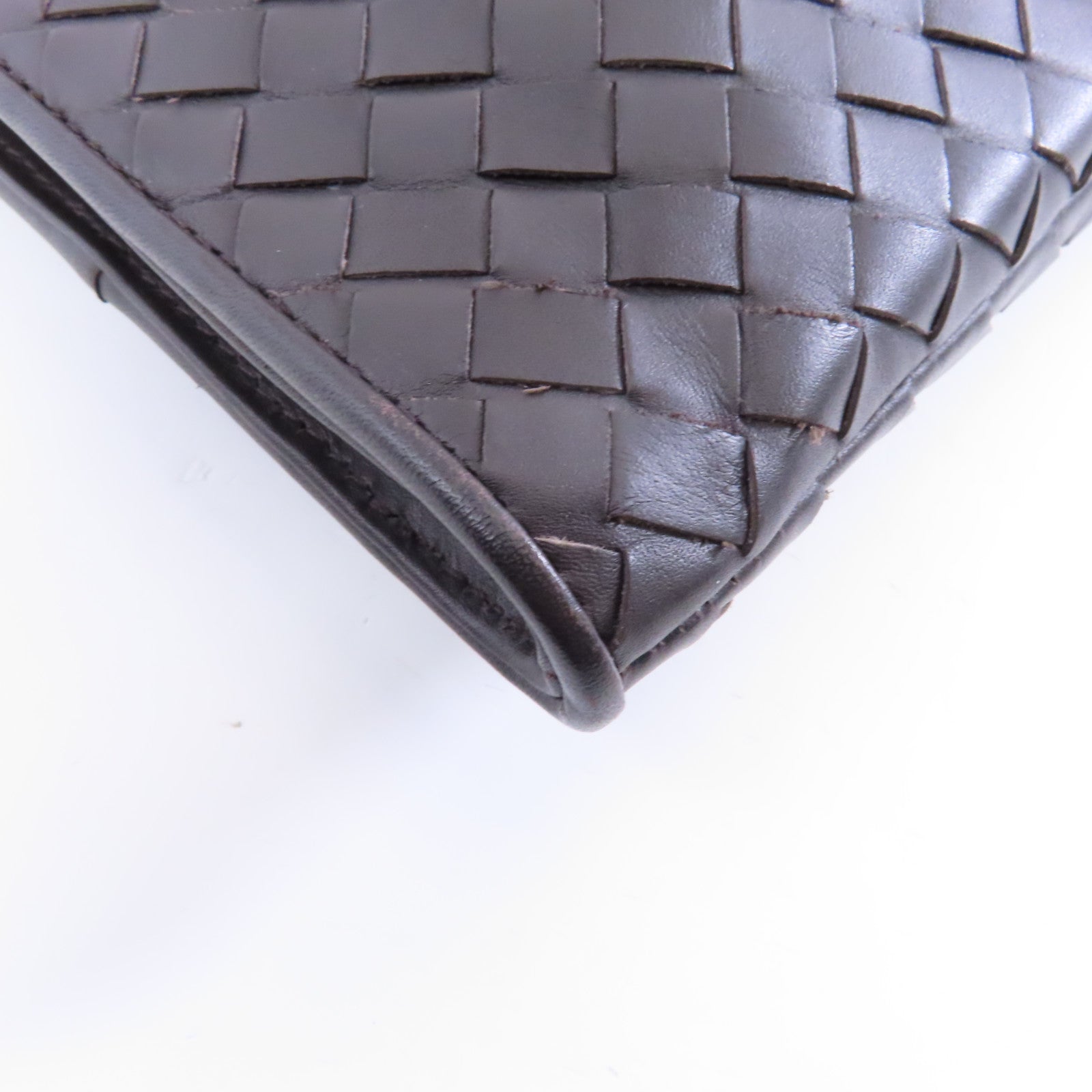 BOTTEGA VENETA 【激減優惠】織紋皮革Clutch Bag手拿包啡色