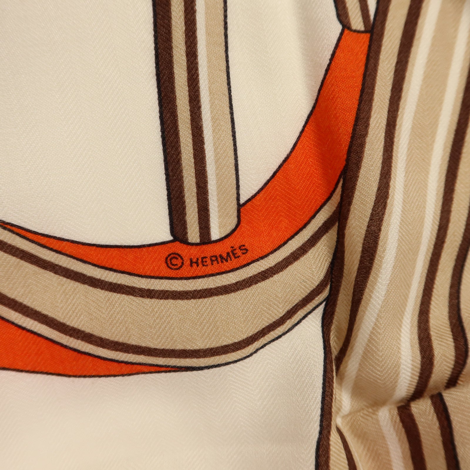 HERMES 羊絨/絲質Scarf 140X140絲巾