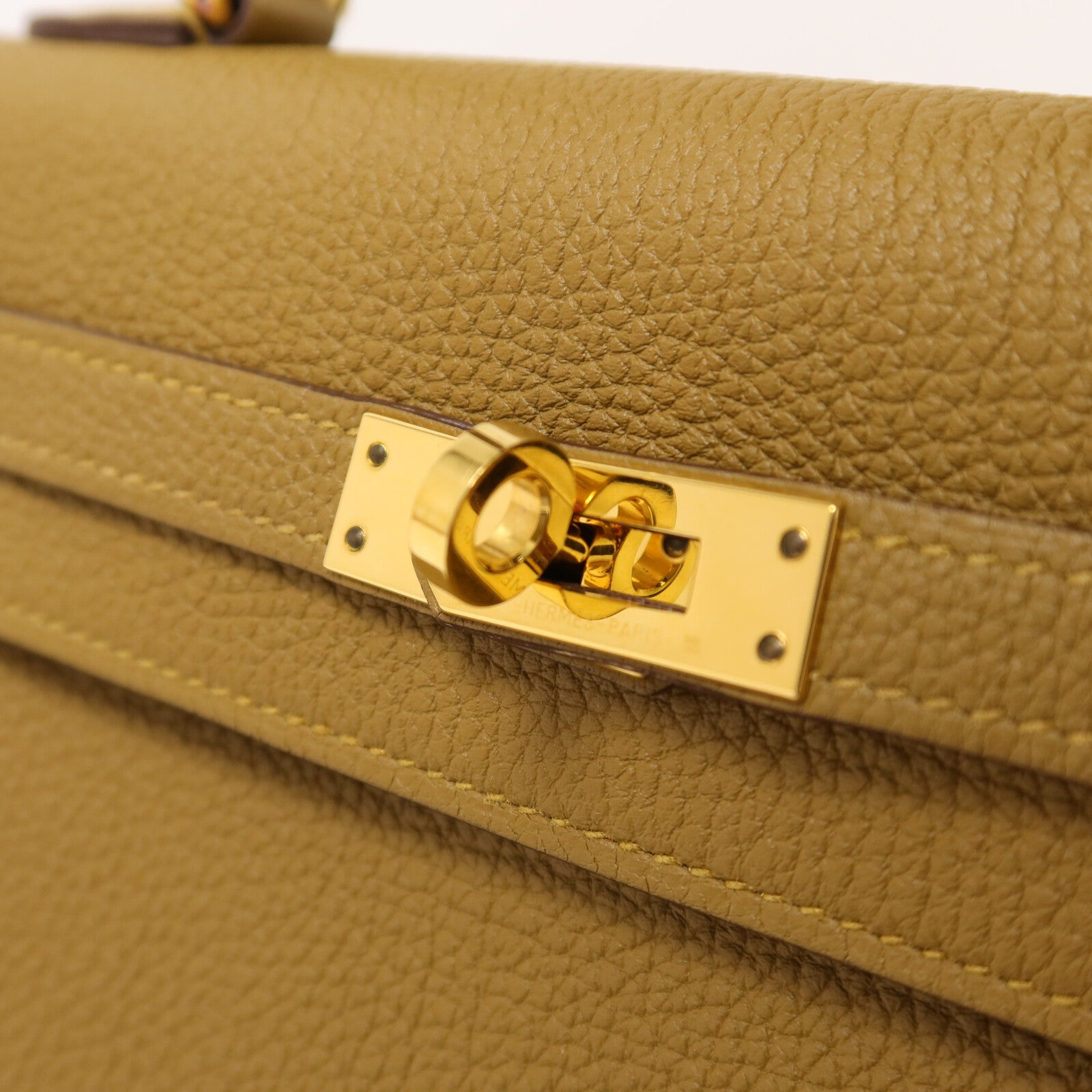 HERMES Togo皮革Kelly 25手挽肩背兩用袋Bronze Dore