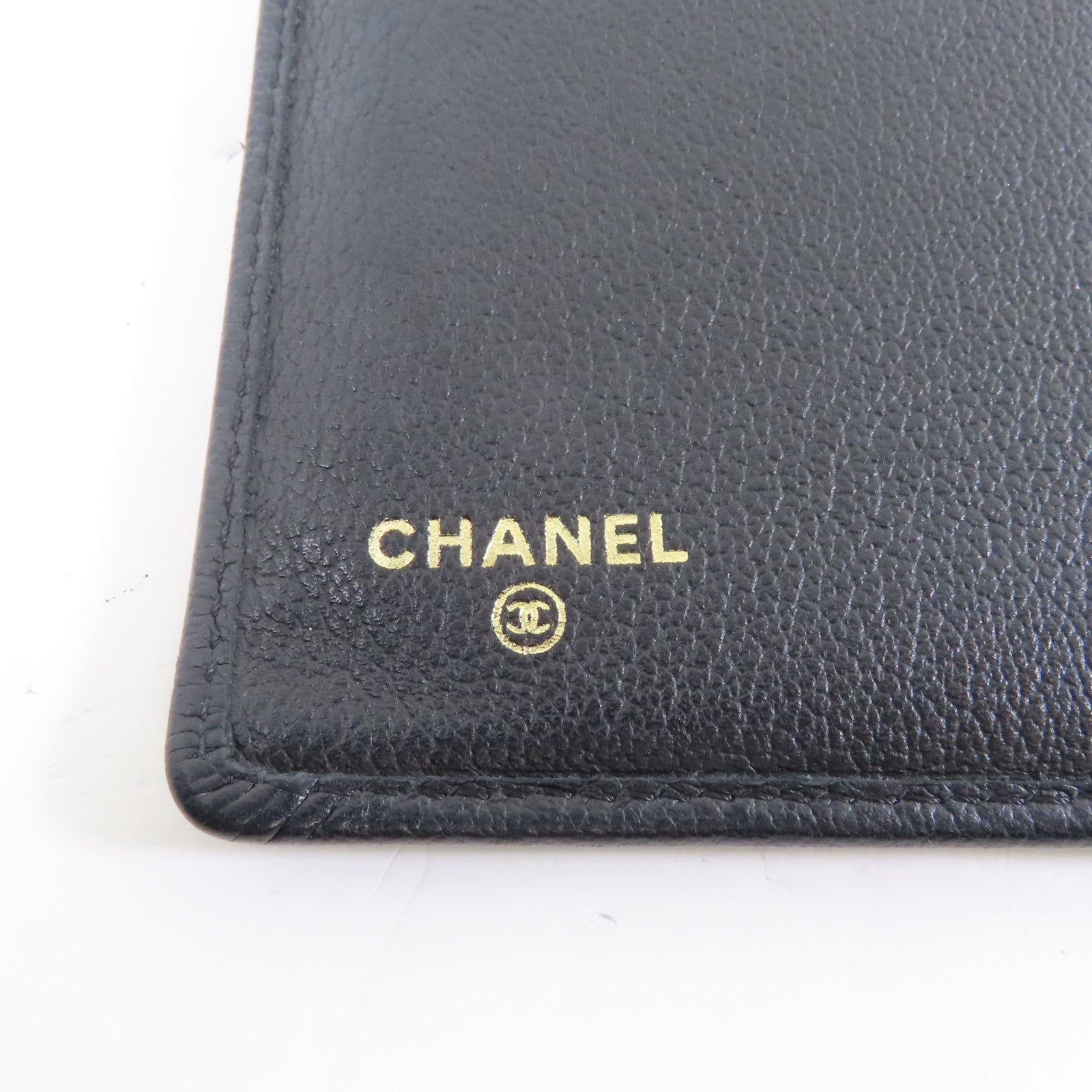 CHANEL 【激減優惠】皮革Long Wallet金扣長錢包黑色