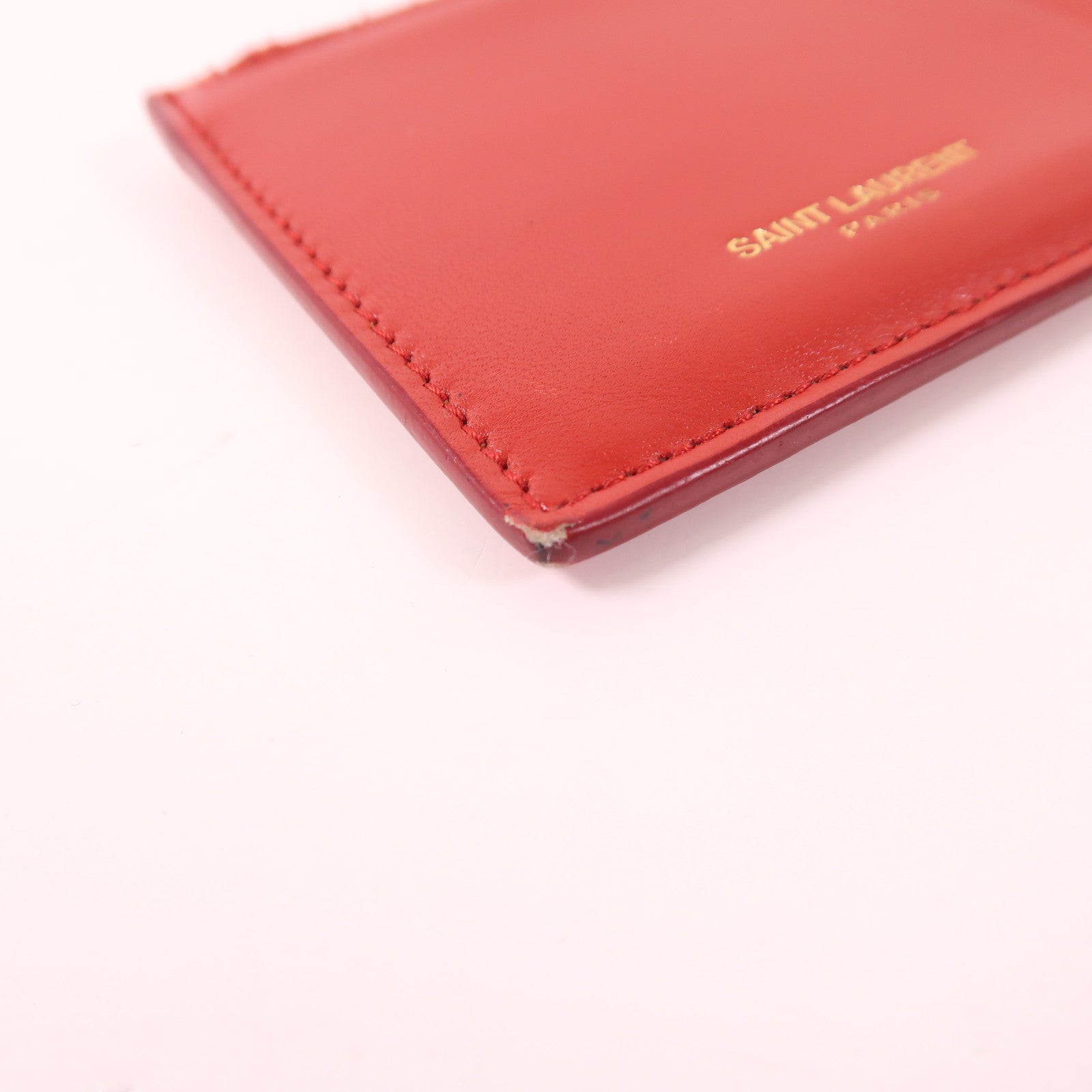 SAINT LAURENT 牛皮皮革Card case金扣卡片套