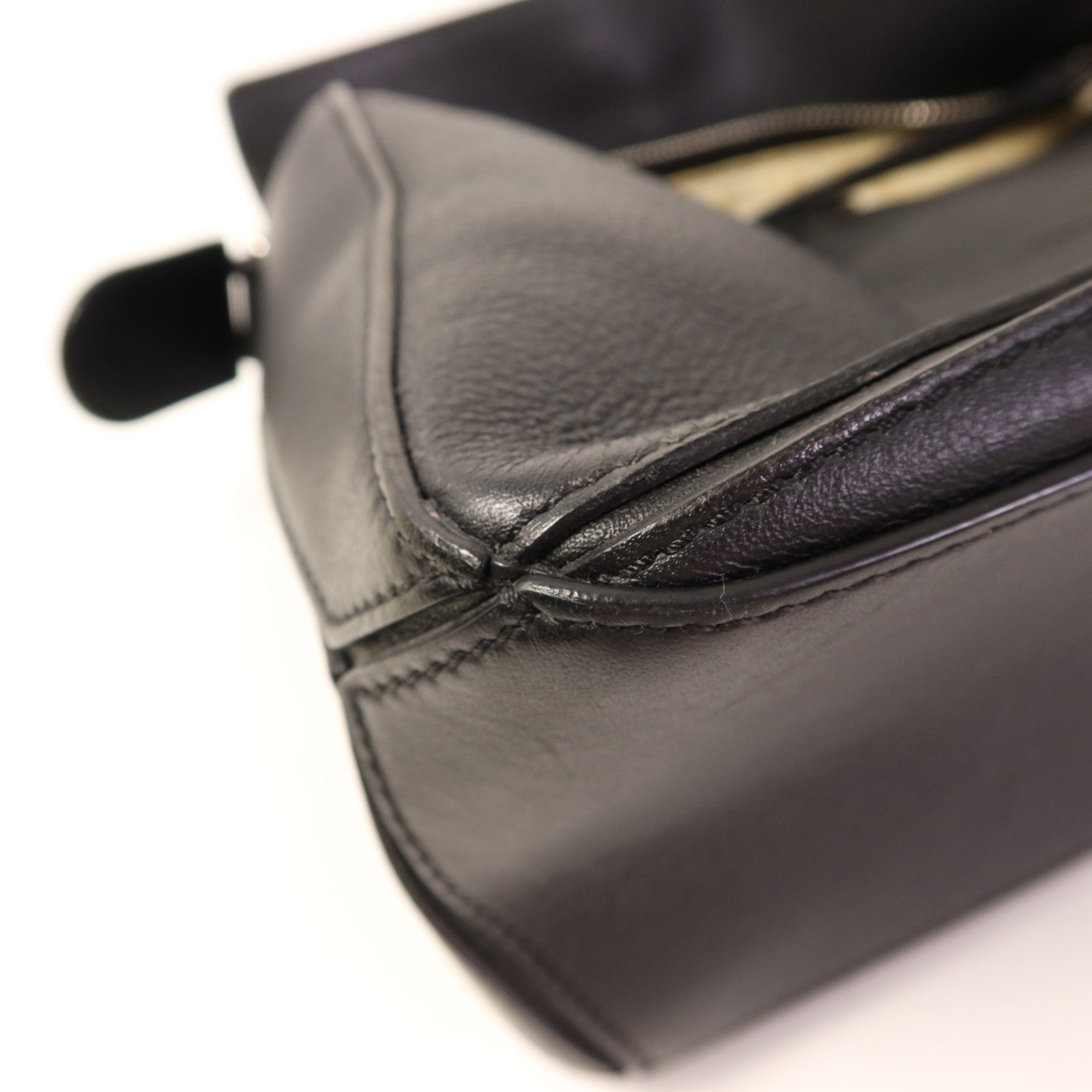 LOEWE 牛皮皮革Small Puzzle銀扣手挽肩背兩用袋