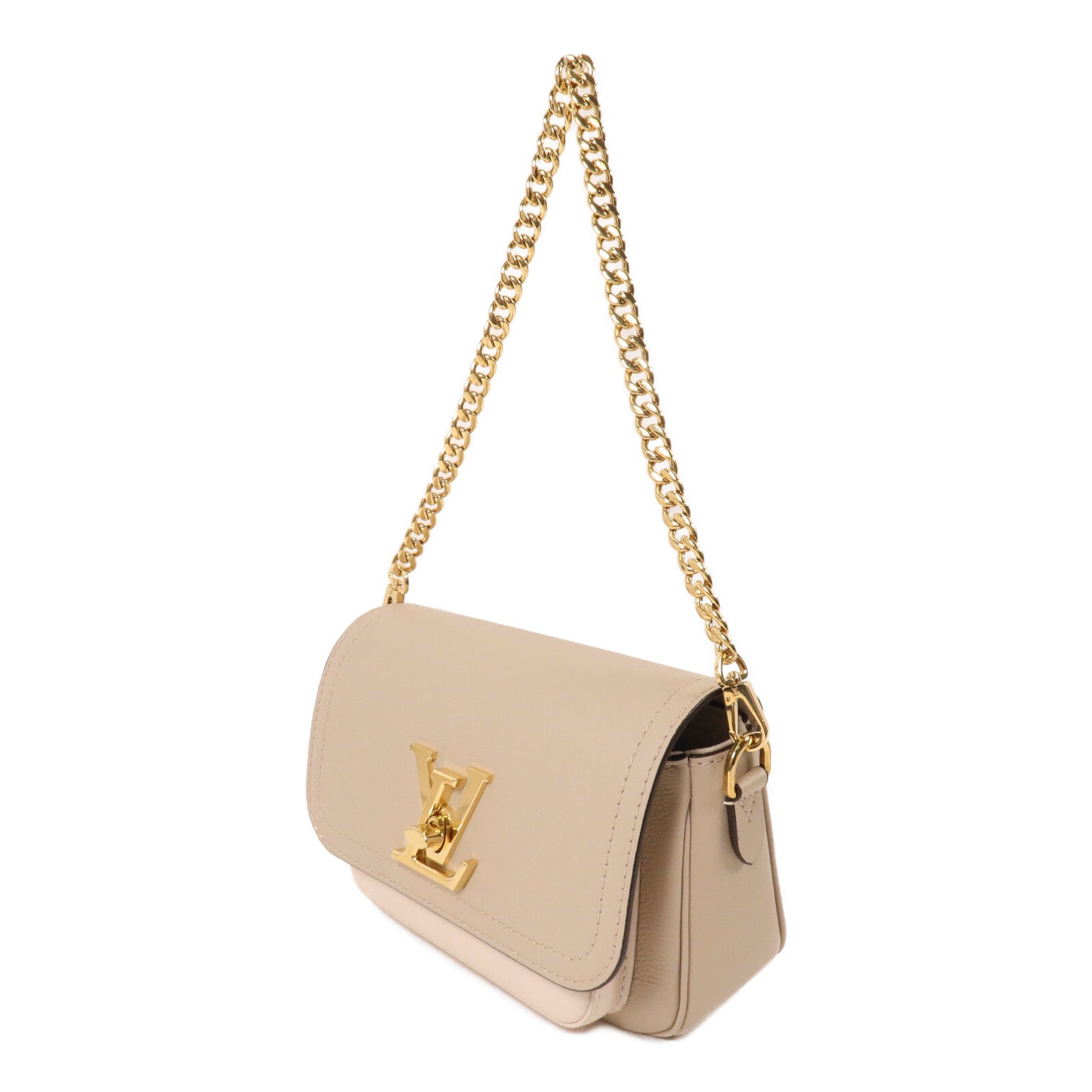 LOUIS VUITTON 牛皮皮革Lockme Tender鏈帶手挽肩背兩用袋