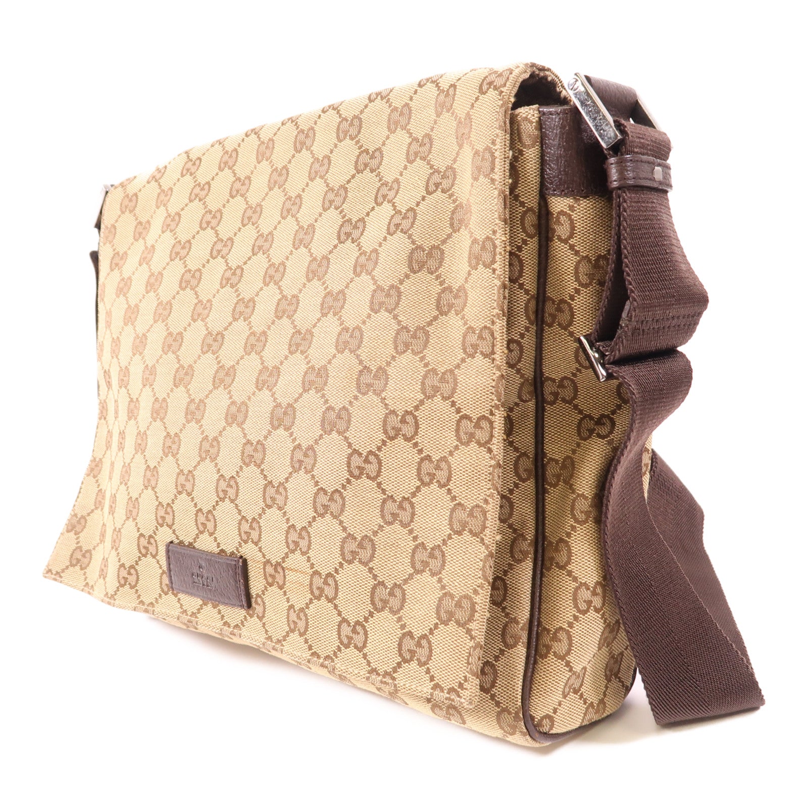 GUCCI GG SHW Shoulder Bag 146236 Canvas Brown