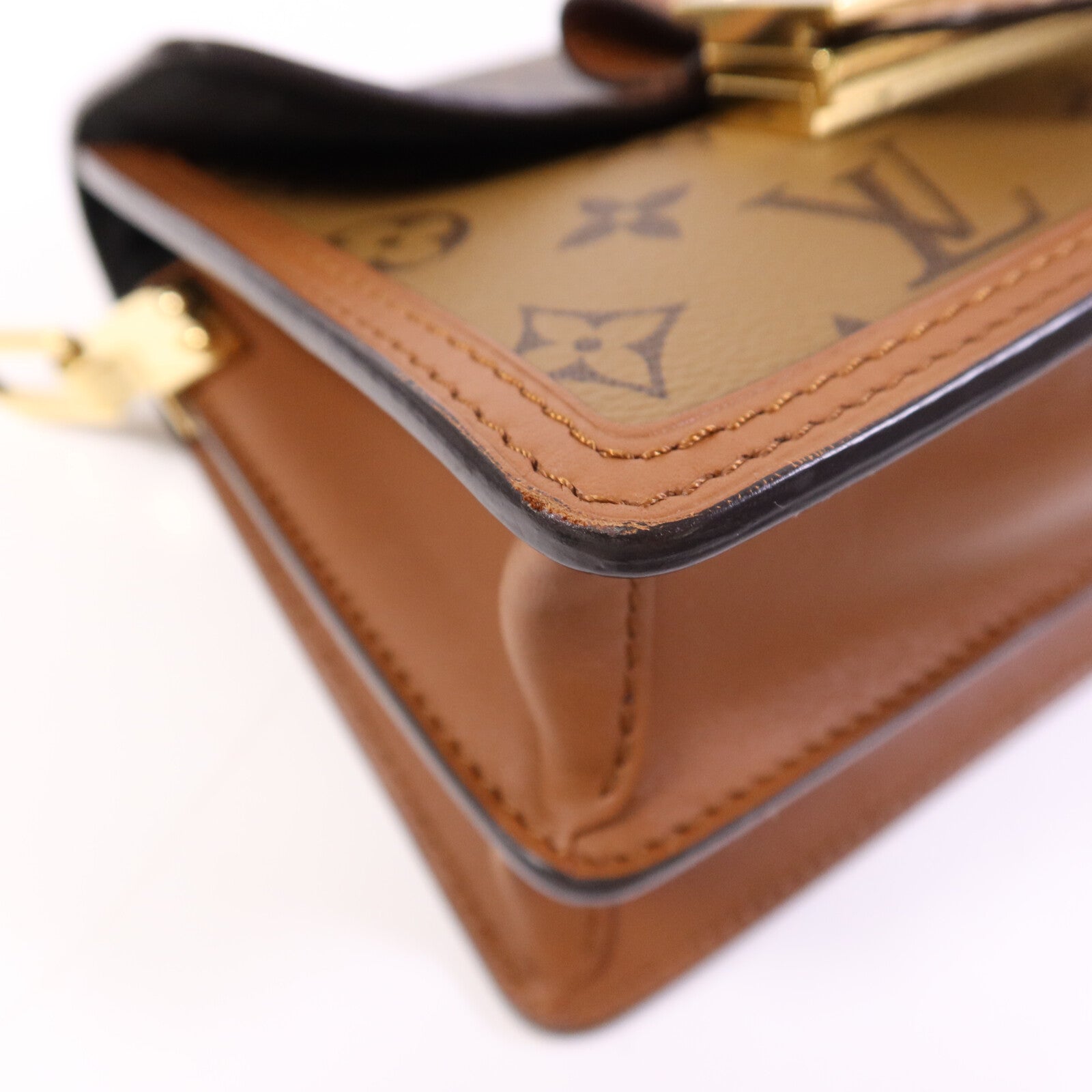 LOUIS VUITTON 【激減優惠】Monogram Reverse Mini Dauphine金扣肩背袋