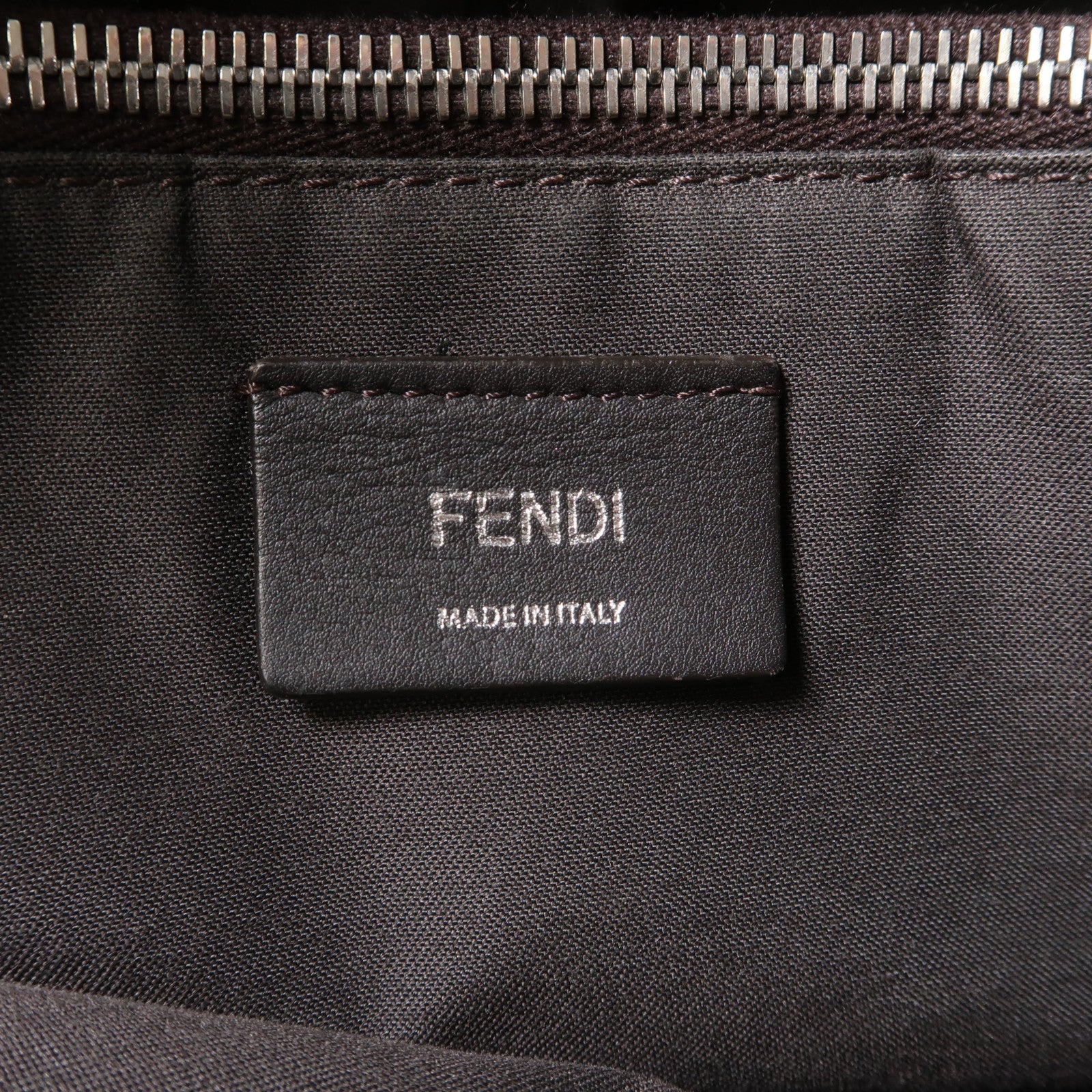 FENDI 牛皮皮革By The Way銀扣手挽肩背兩用袋啡色