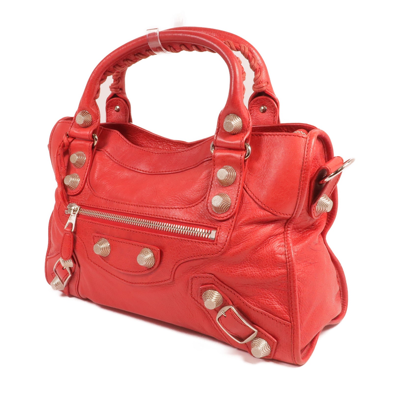 BALENCIAGA 牛皮皮革Giant City Bag銀扣手挽肩背兩用袋