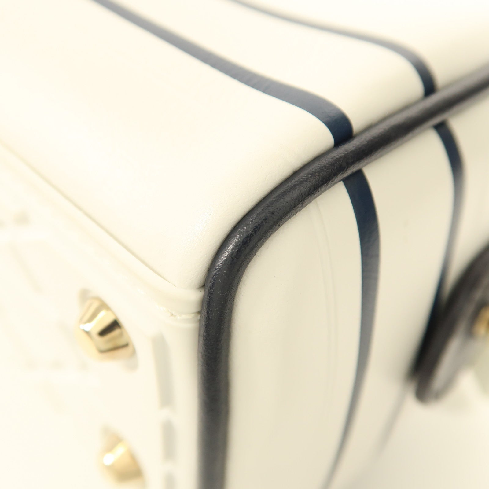 Dior 牛皮皮革Vibe Bowling Small金扣手挽肩背兩用袋