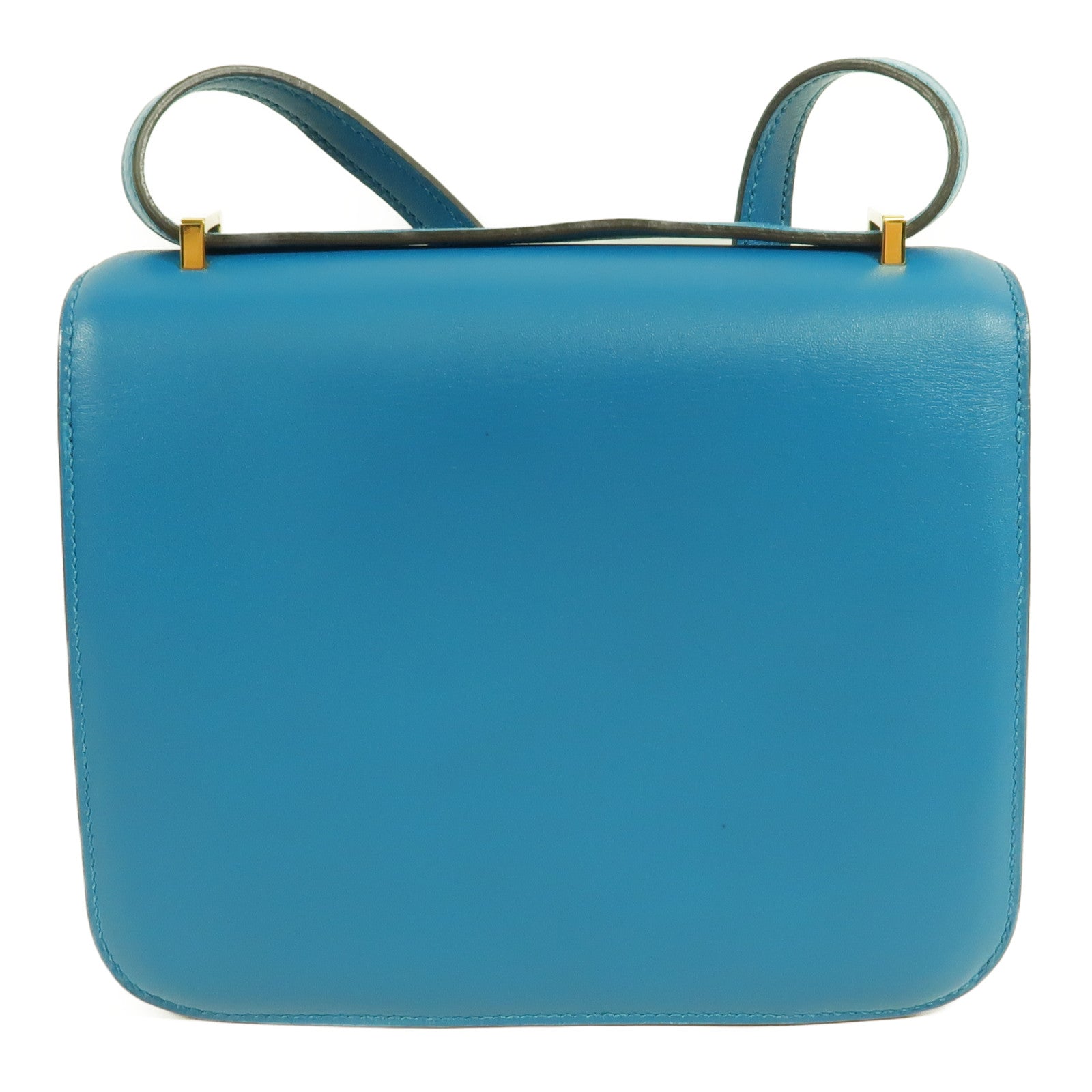 HERMES Swift皮革Constance Mini肩背袋Bleu Zanzibar
