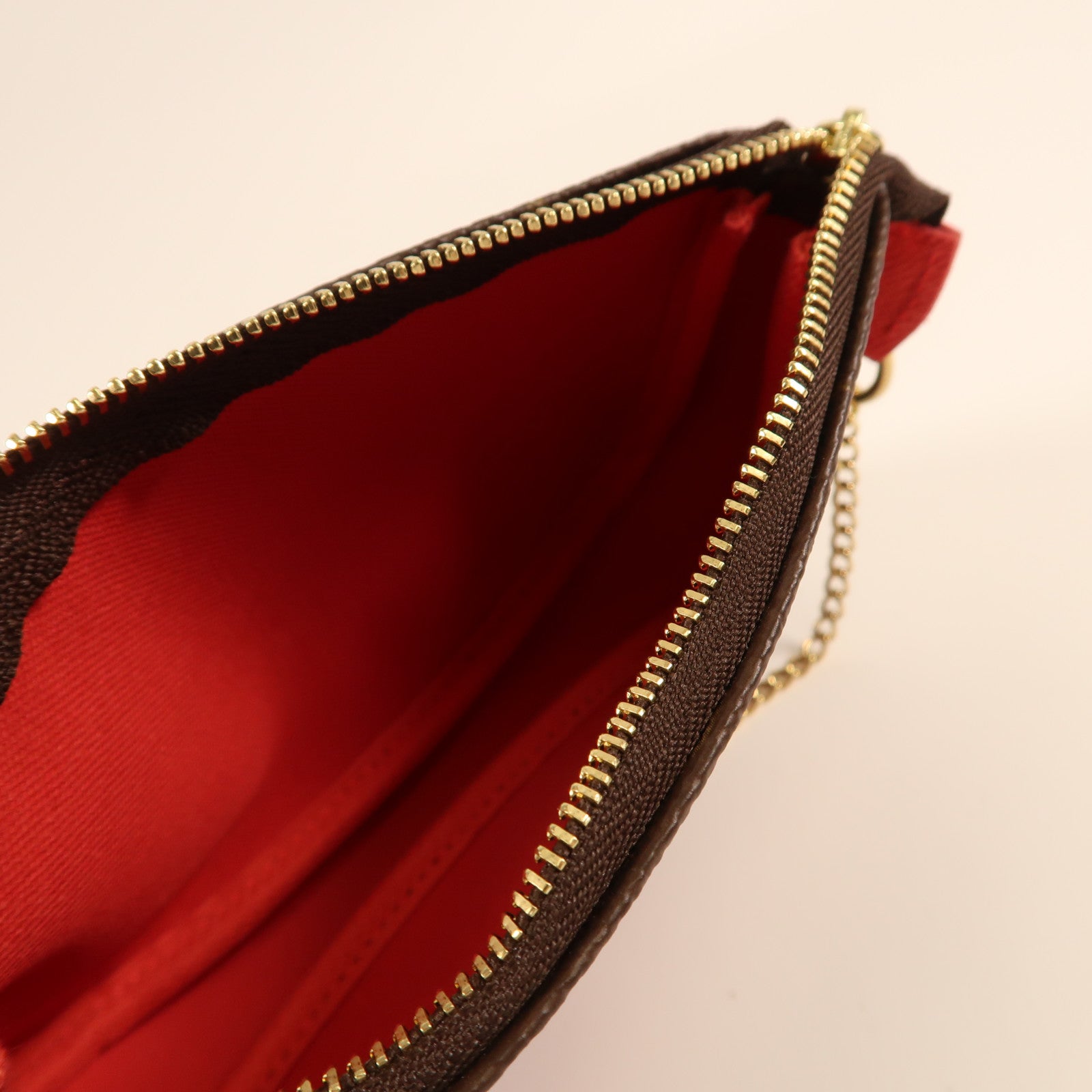 LOUIS VUITTON Monogram Mini Pochette Accessoires金扣手挽袋