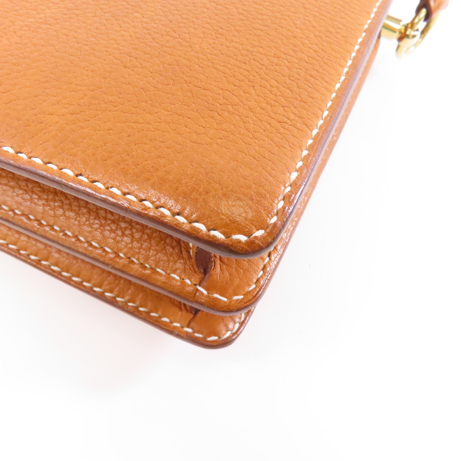 HERMES Barenia Faubourg皮革Mini Roulis金扣肩背袋啡色