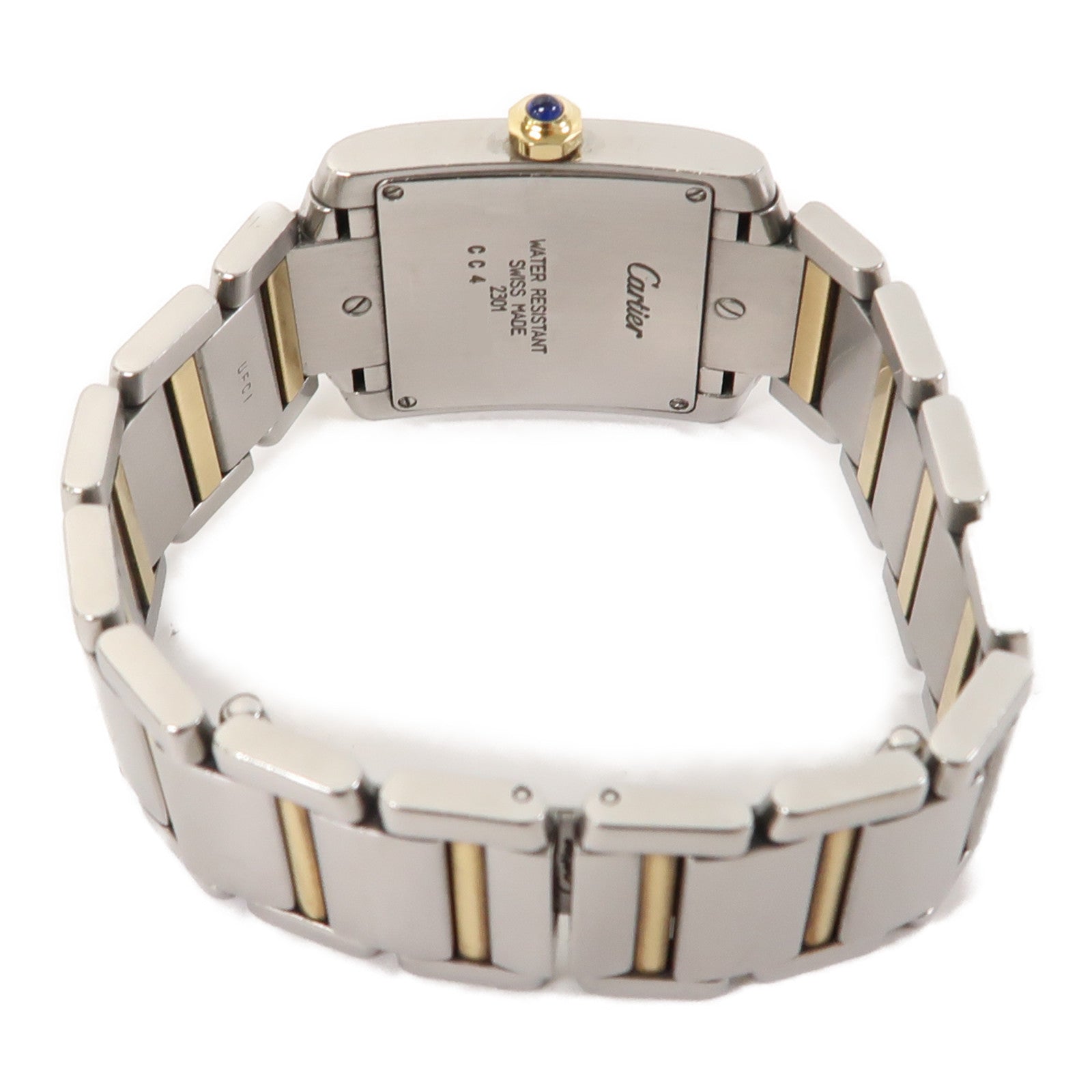 CARTIER Tank Francaise不鏽鋼手錶石英機芯米色