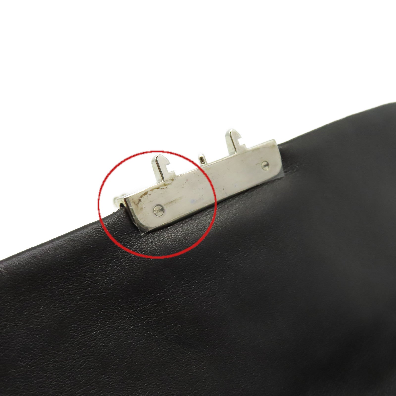 Dior 漆皮皮革Chain Shoulder Bag銀扣鏈帶肩背袋黑色
