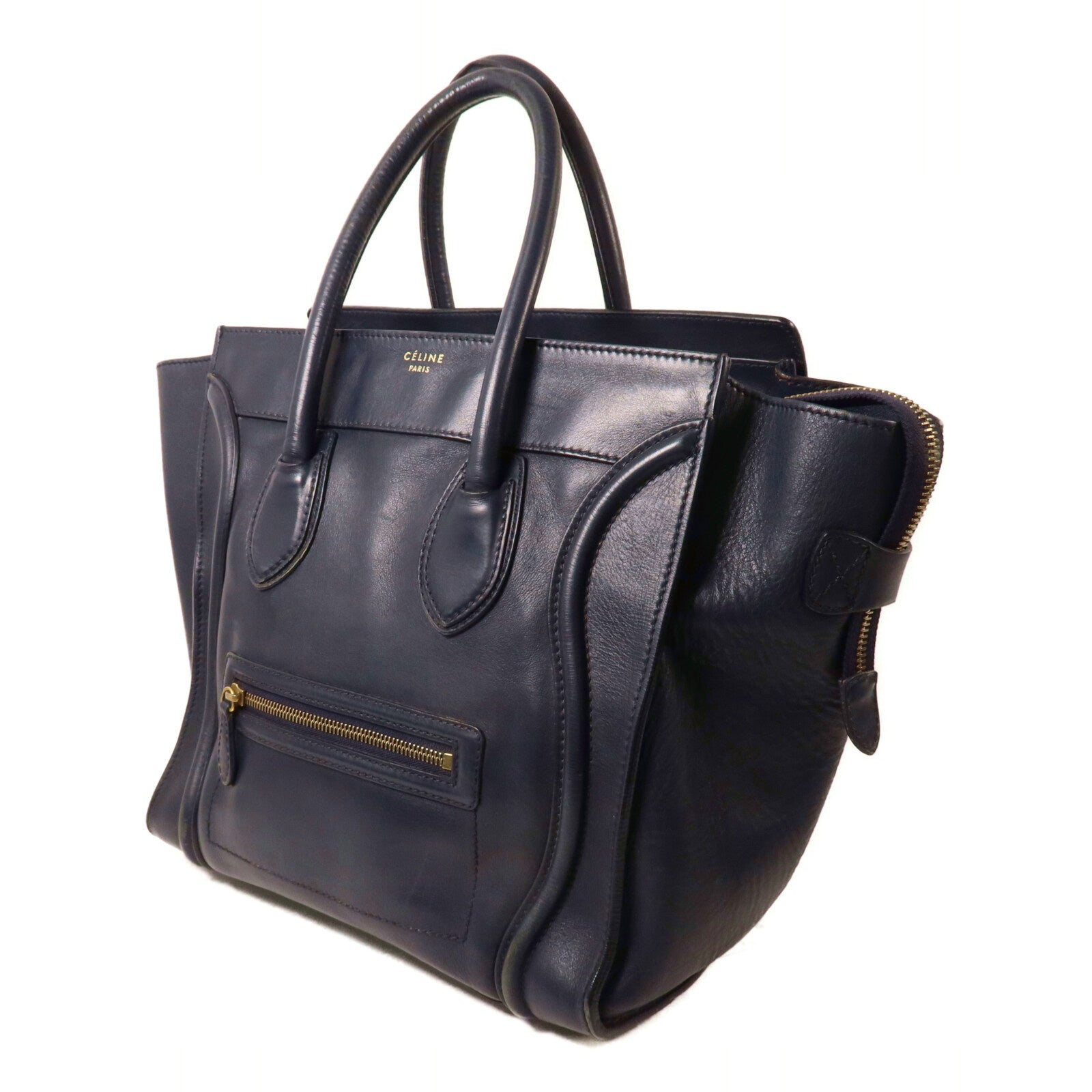 CELINE 牛皮皮革Micro Luggage手挽袋