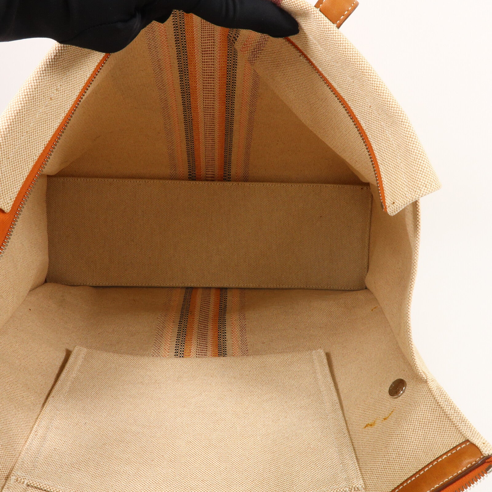 HERMES 帆布Mira Ganges Tote手挽袋