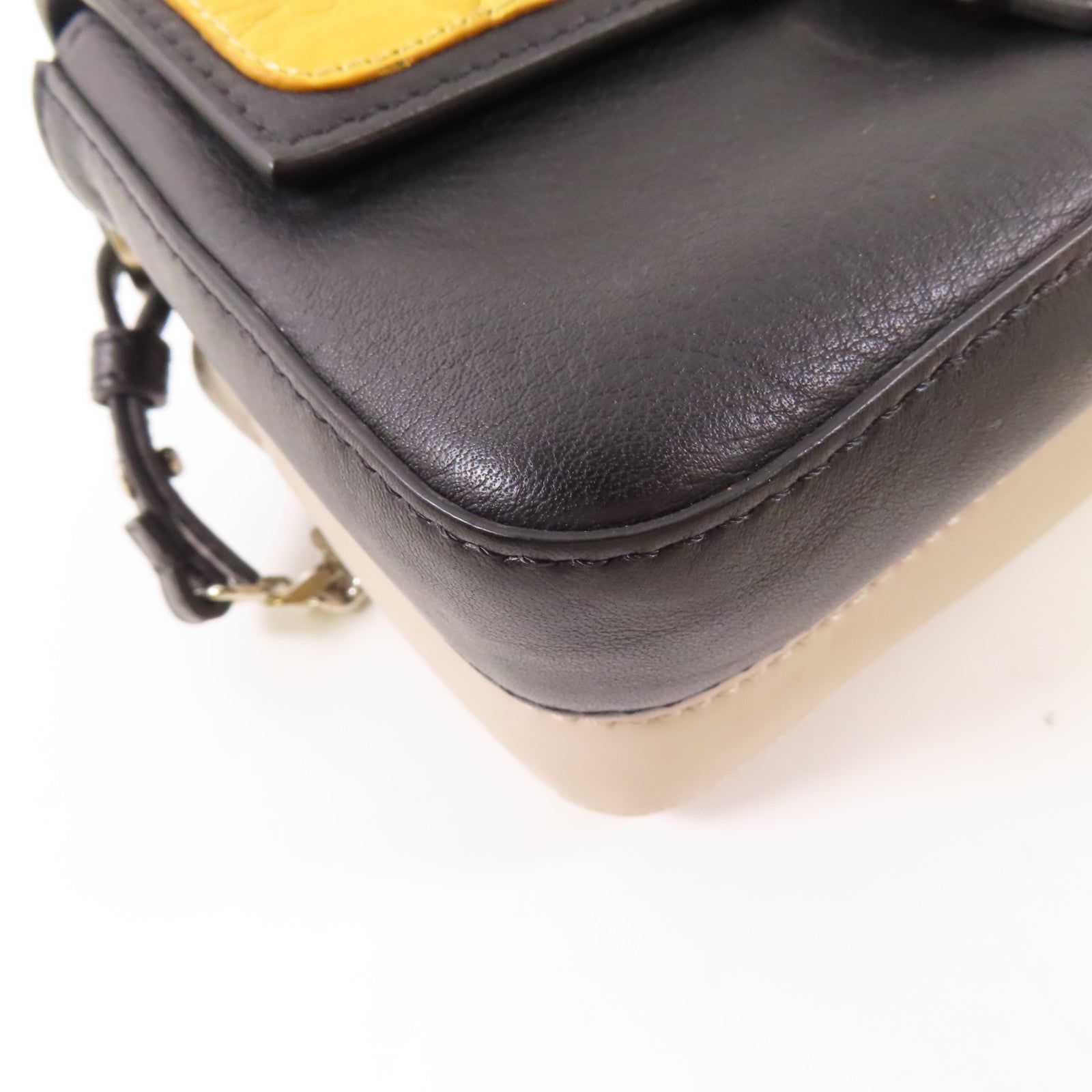 FENDI 蛇皮皮革/牛皮皮革Double Baguette Micro銀扣手挽肩背兩用袋