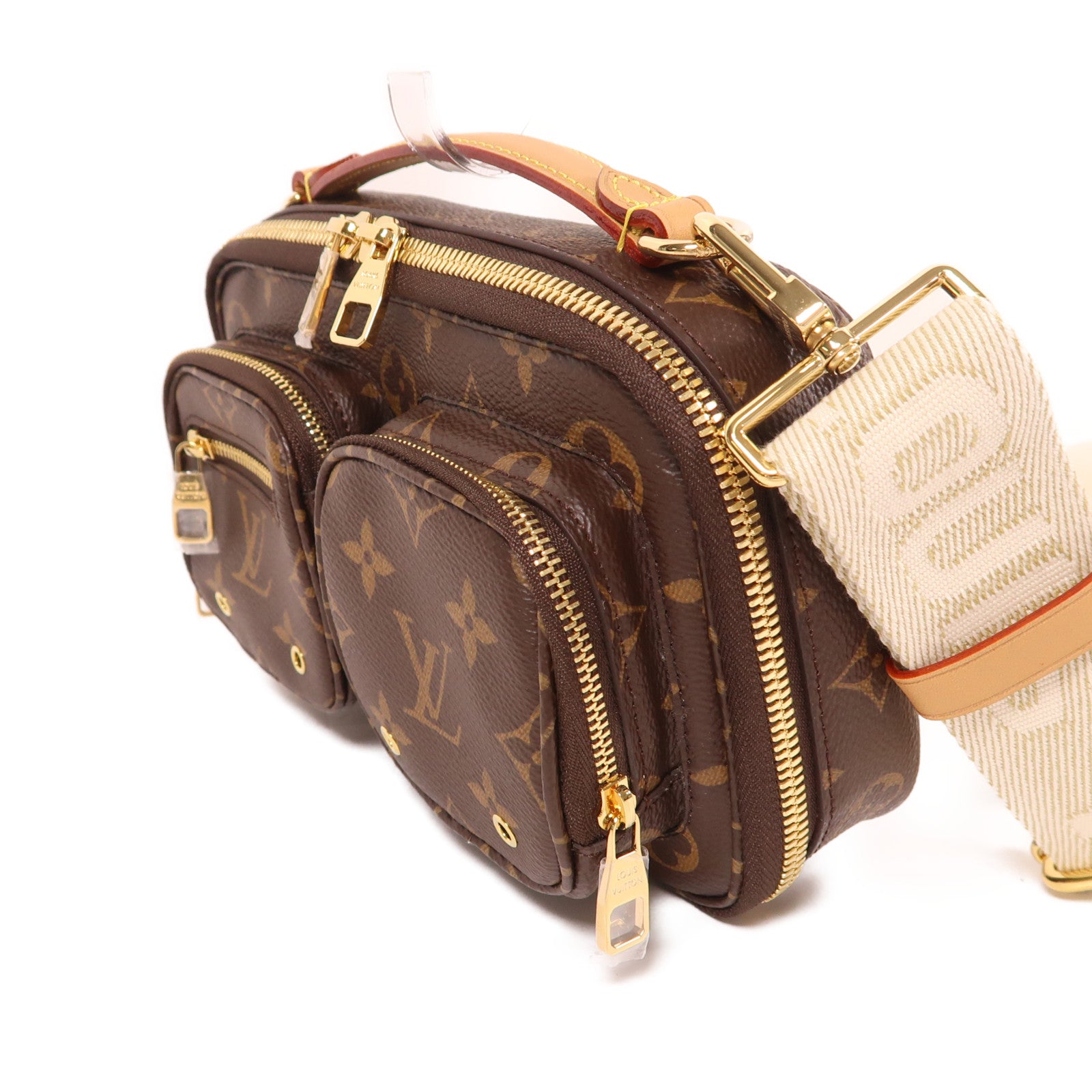 LOUIS VUITTON Monogram Utility金扣手挽肩背兩用袋