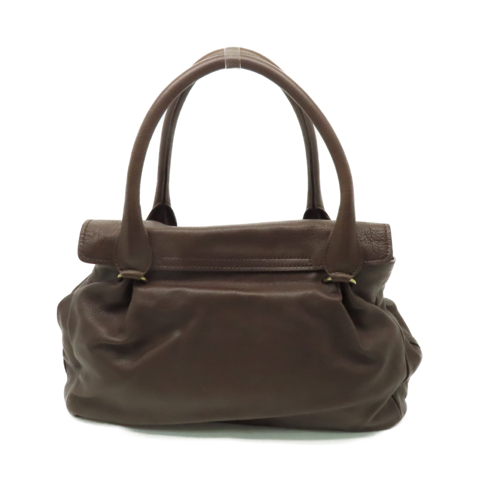 Chloe 【清倉大減價】牛皮皮革Shoulder Bag金扣肩背袋啡色