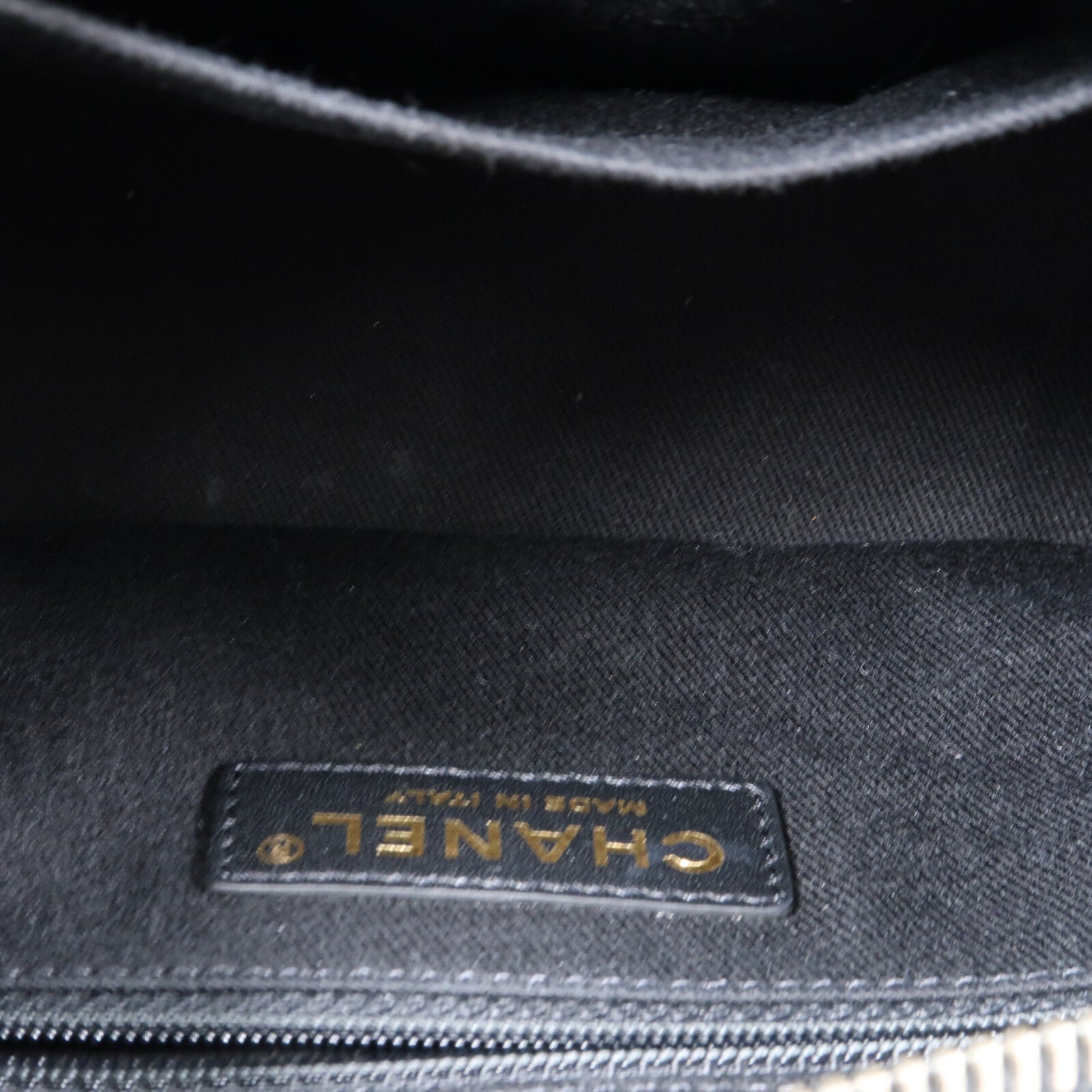 CHANEL 牛皮皮革Chain Shoulder金扣鏈帶手挽肩背兩用袋