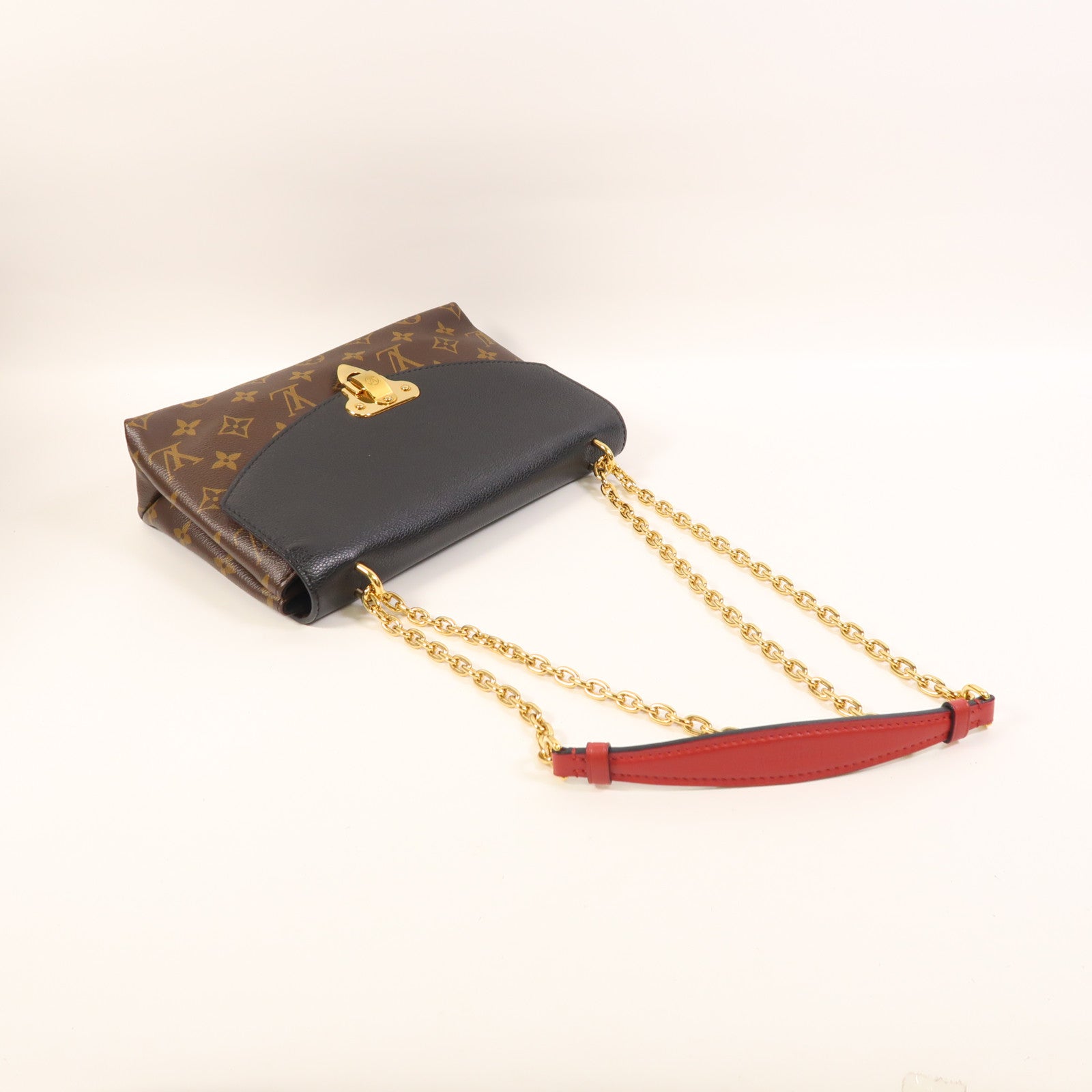 LOUIS VUITTON Monogram Saint Placide金扣鏈帶肩背袋