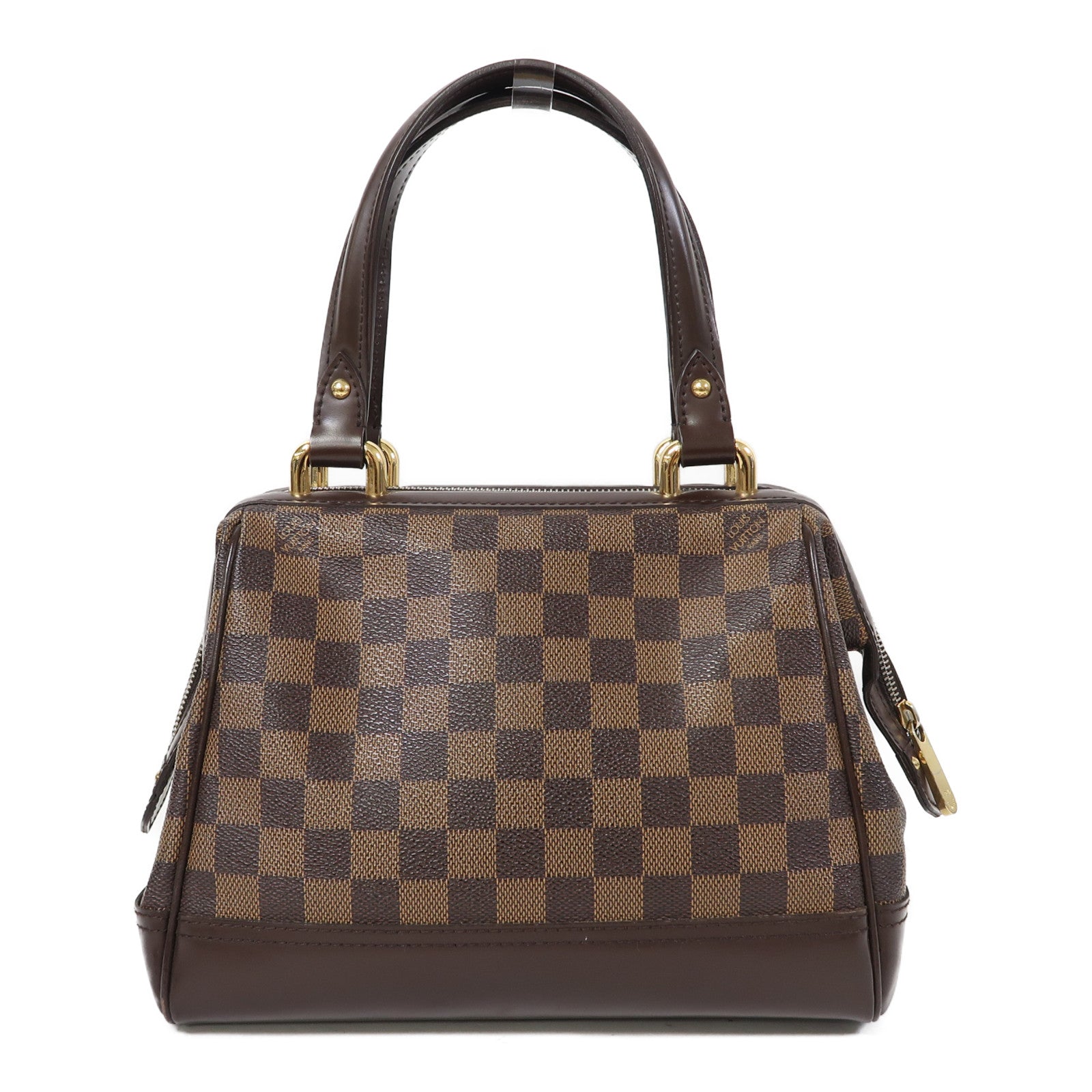 LOUIS VUITTON Damier Ebene Knightsbridge金扣手挽袋啡色